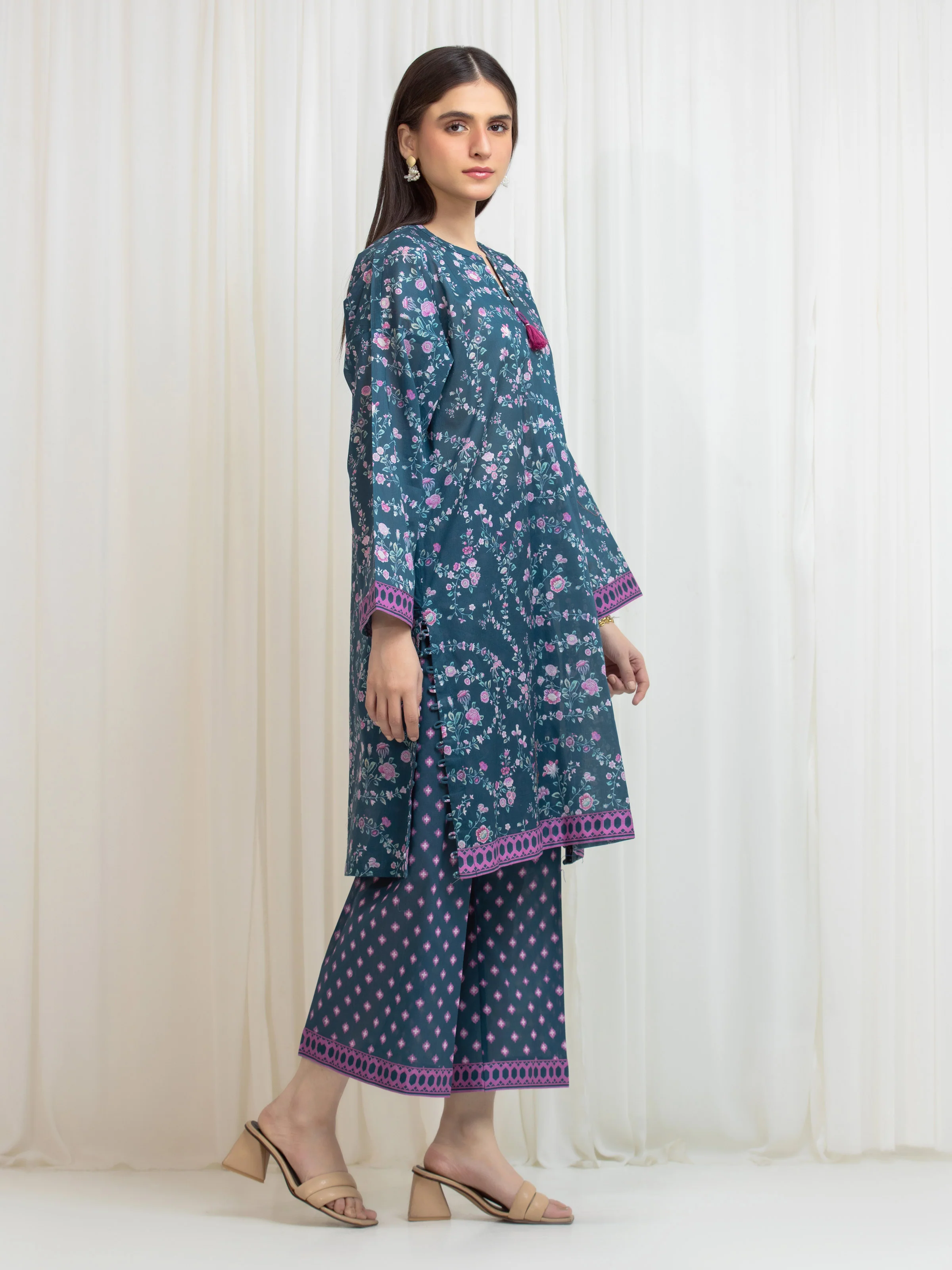 Unstitched Printed Lawn Shirt Trouser - EWU6A1-36811ST - Image 5
