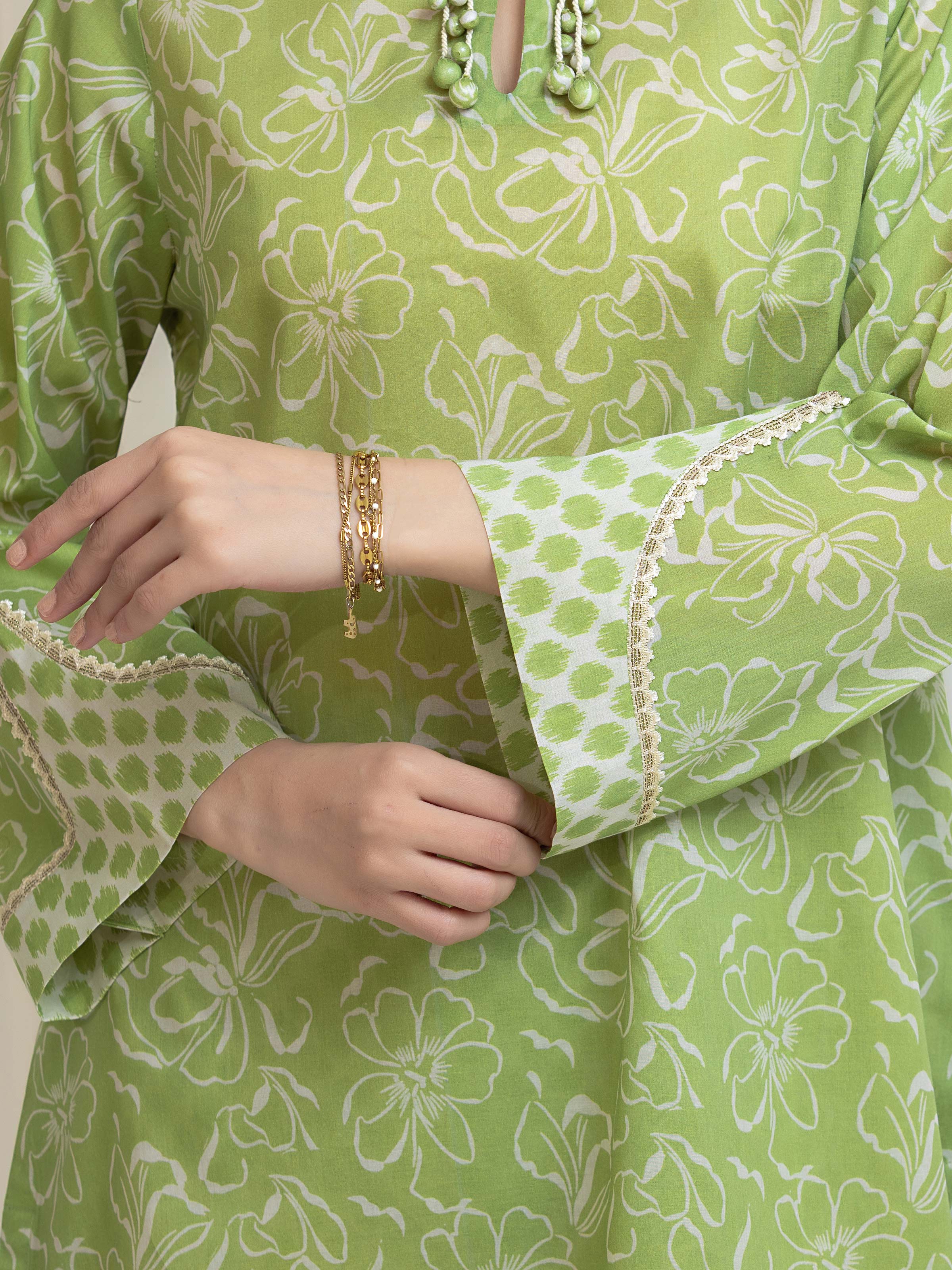 Unstitched Printed Lawn Shirt Trouser - EWU6A1-36812ST - Image 3