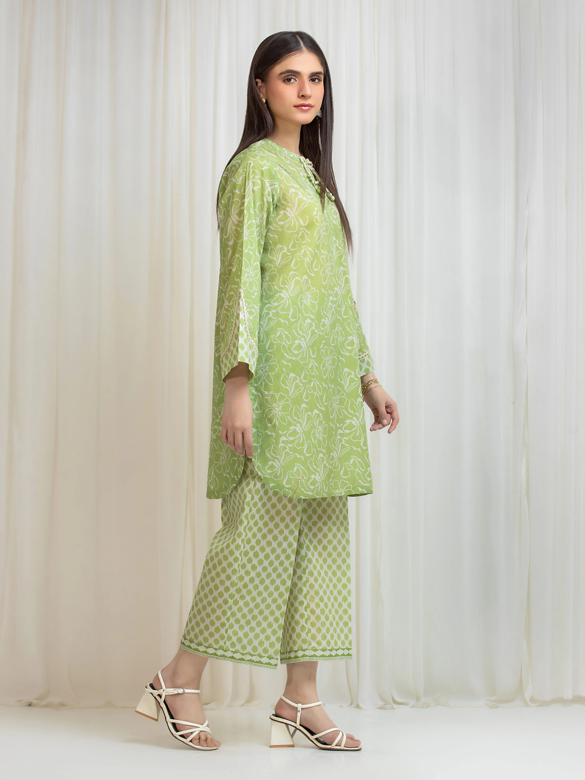 Unstitched Printed Lawn Shirt Trouser - EWU6A1-36812ST - Image 5