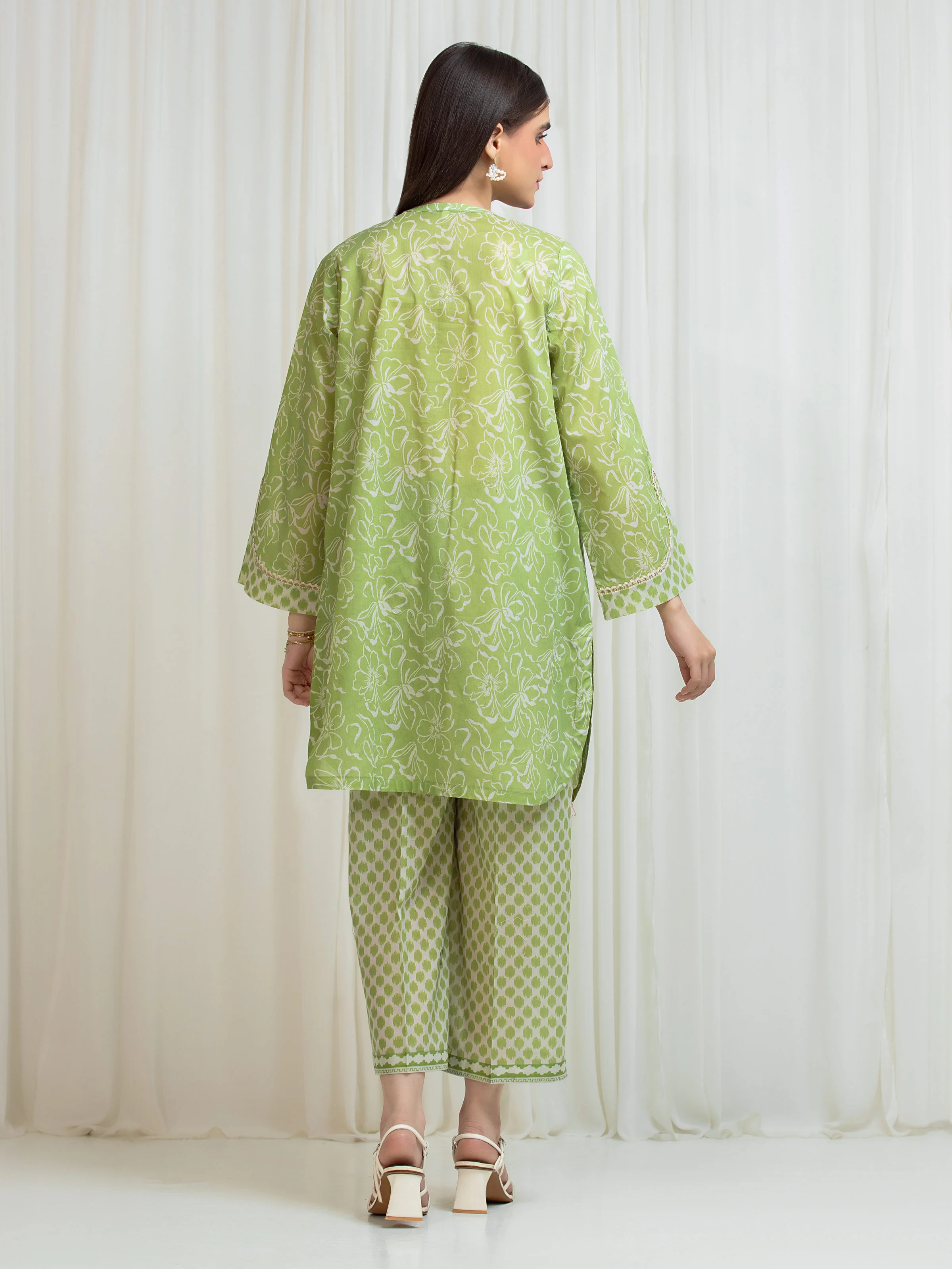 Unstitched Printed Lawn Shirt Trouser - EWU6A1-36812ST - Image 6