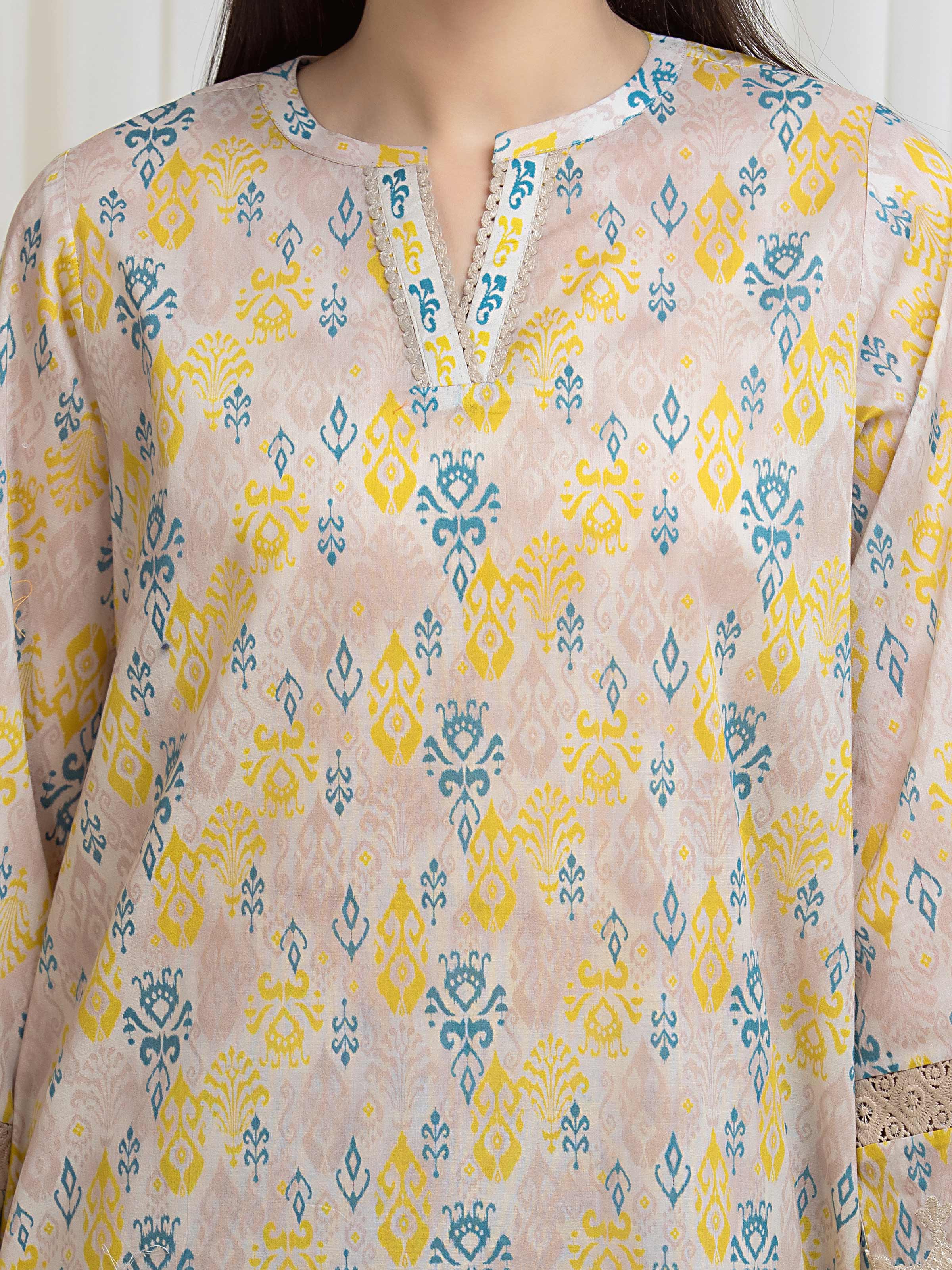 Unstitched Printed Lawn Shirt Trouser - EWU6A1-36814ST - Image 4