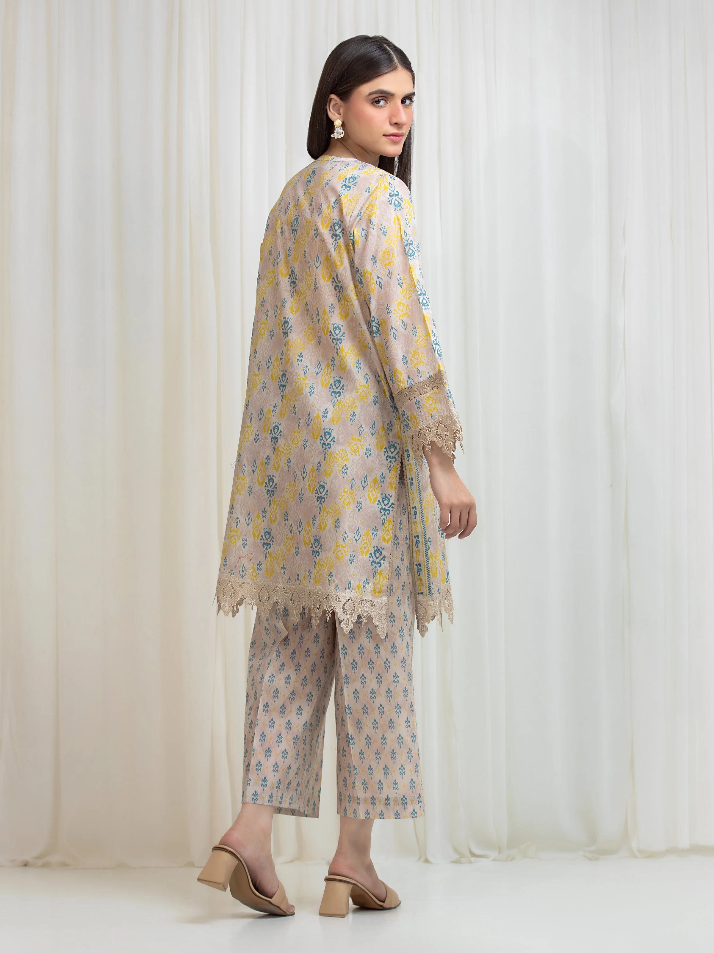 Unstitched Printed Lawn Shirt Trouser - EWU6A1-36814ST - Image 6
