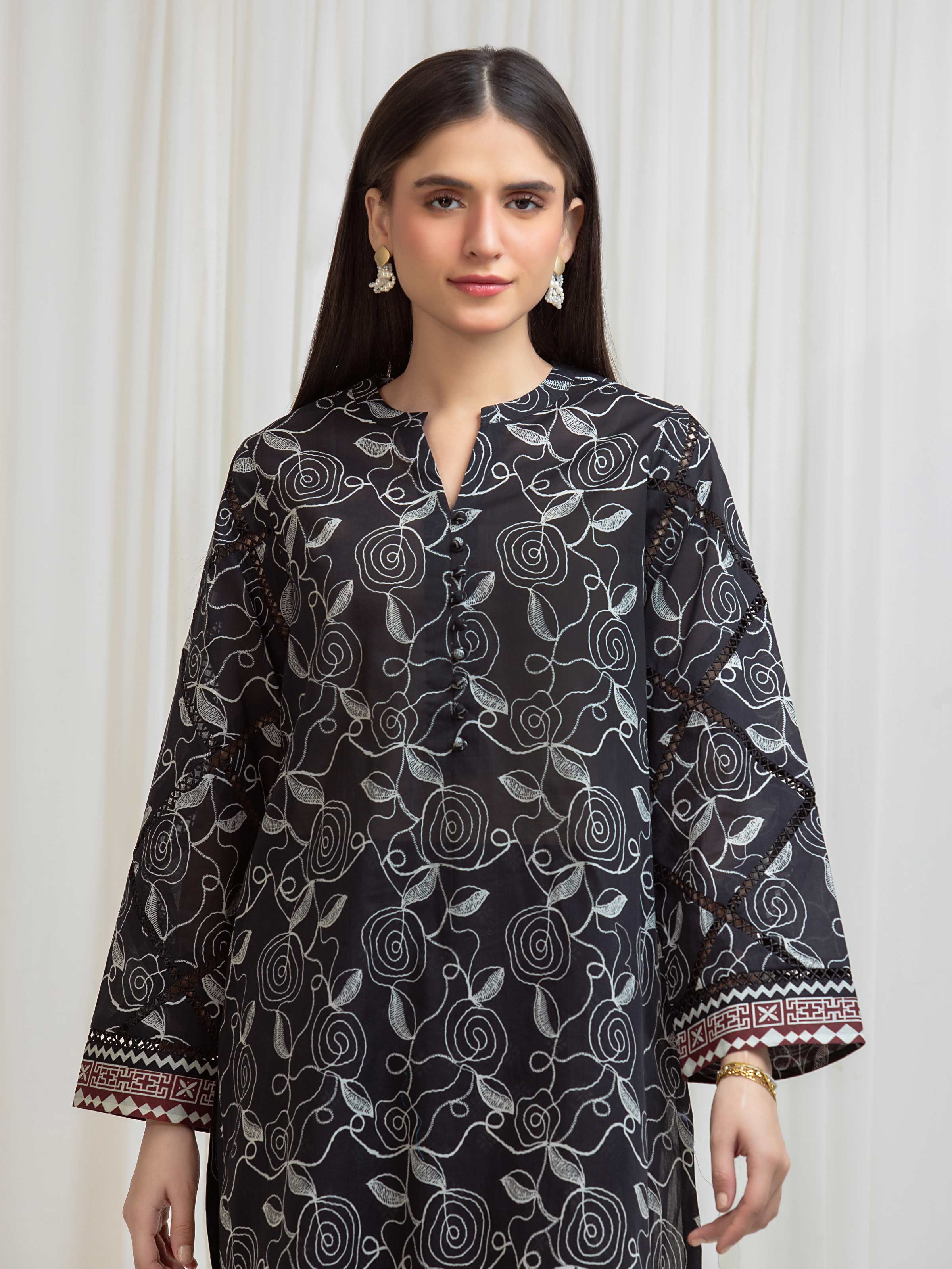 Unstitched Printed Lawn Shirt Trouser - EWU6A1-36815ST - Image 2