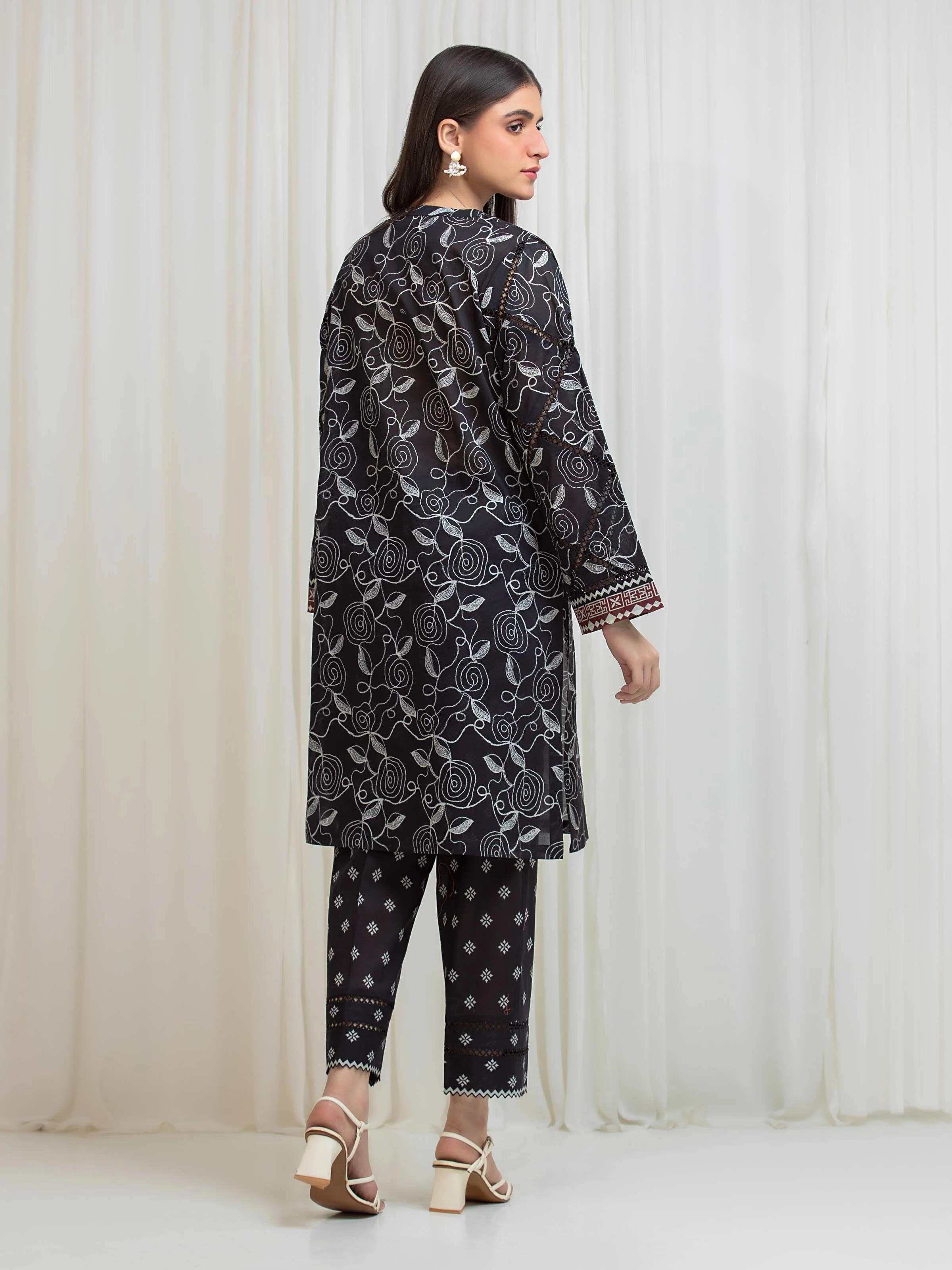 Unstitched Printed Lawn Shirt Trouser - EWU6A1-36815ST - Image 6