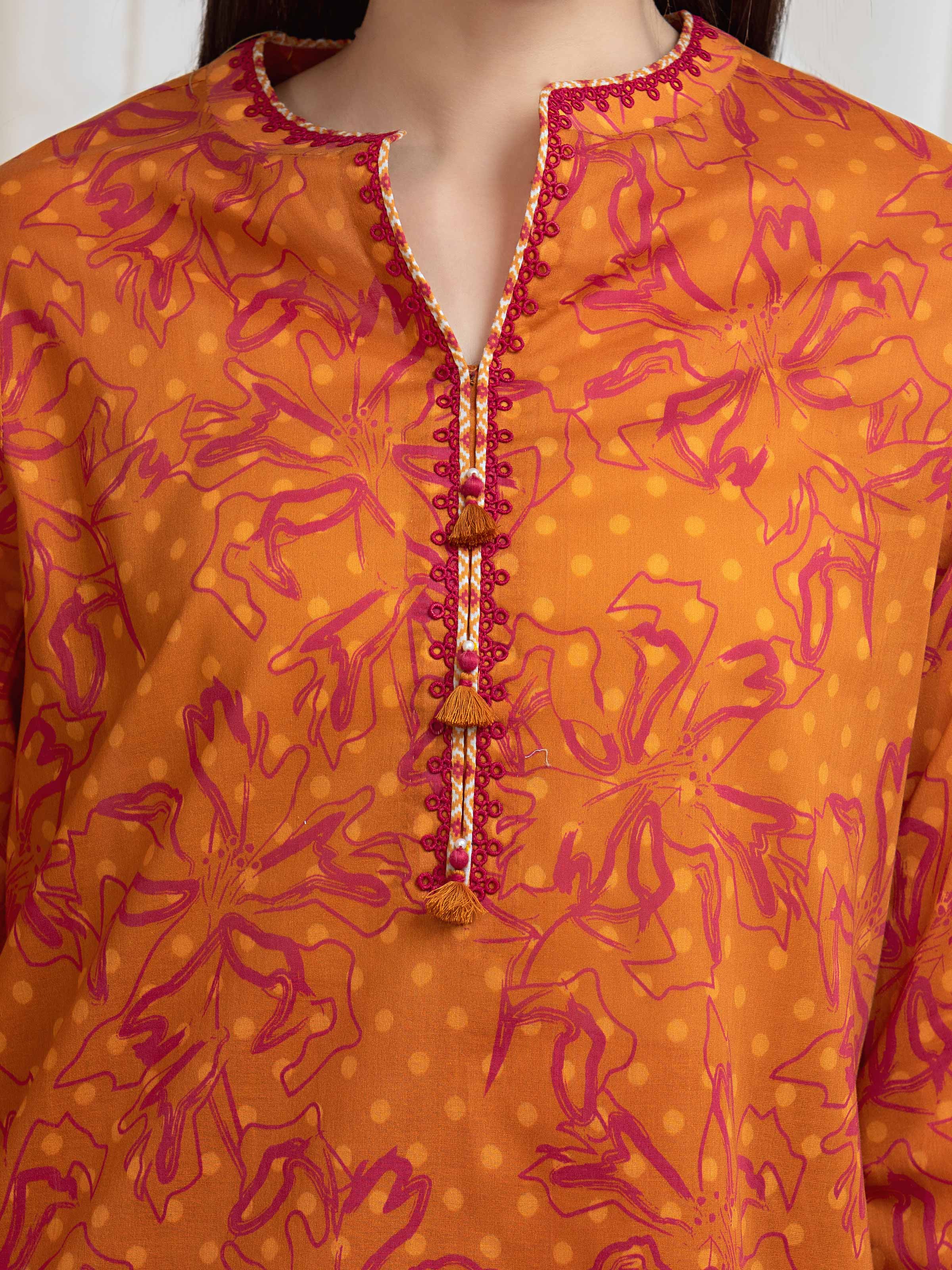 Unstitched Printed Lawn Shirt Trouser - EWU6A1-36816ST - Image 3