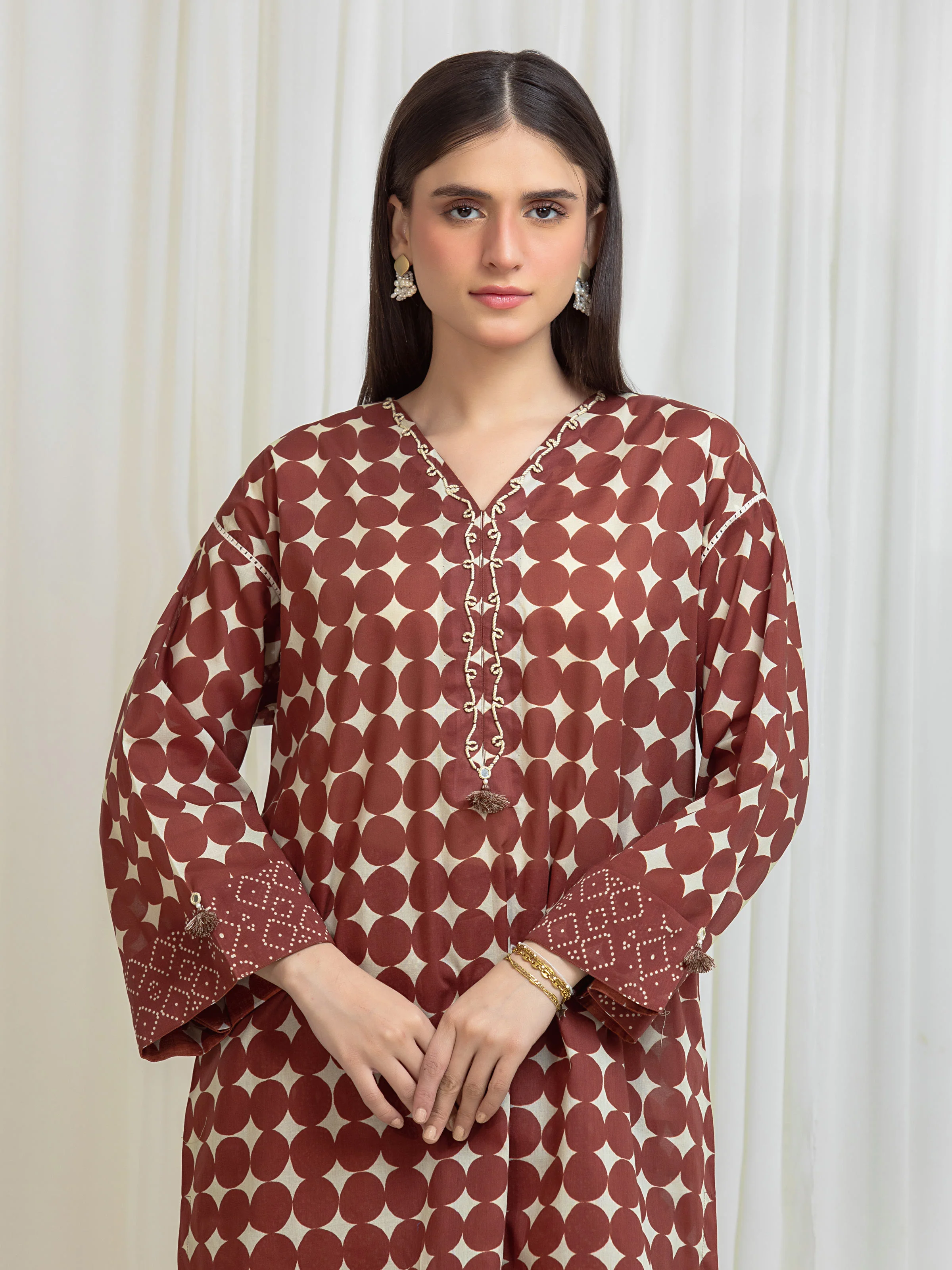 Unstitched Printed Lawn Shirt Trouser - EWU6A1-36817ST - Image 2