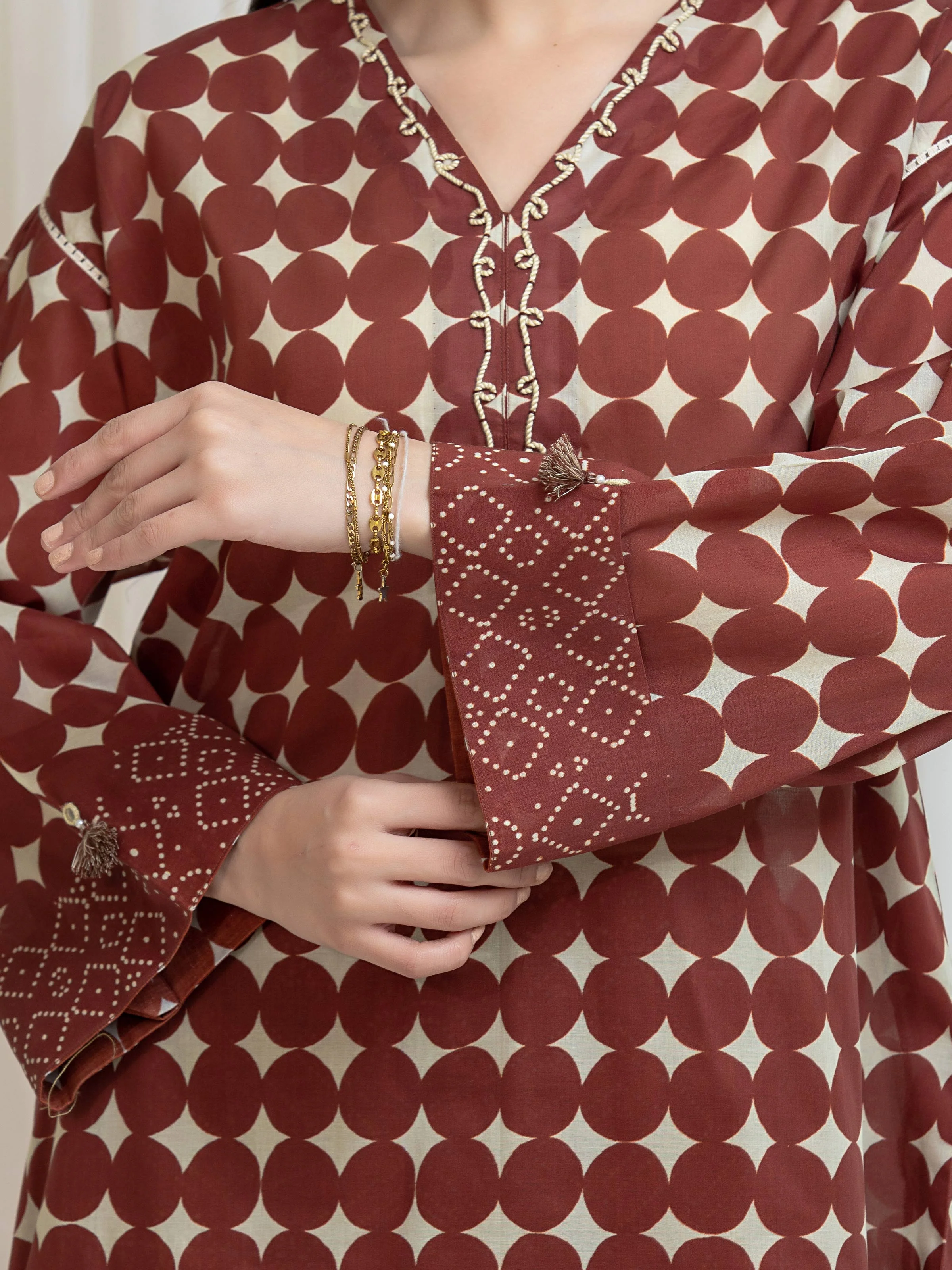 Unstitched Printed Lawn Shirt Trouser - EWU6A1-36817ST - Image 4