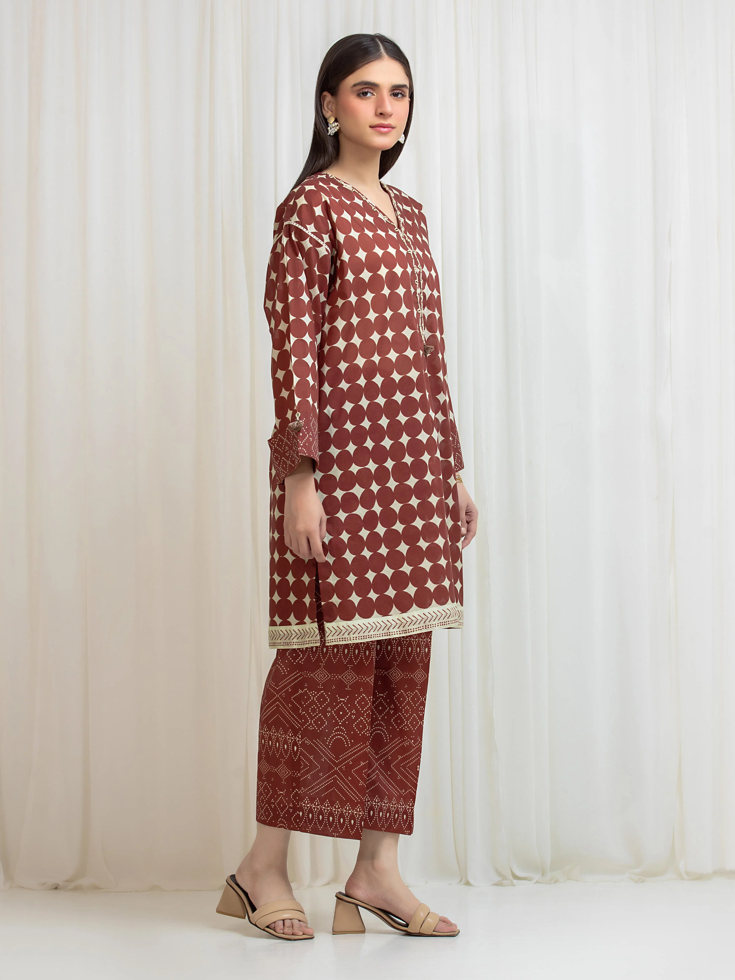 Unstitched Printed Lawn Shirt Trouser - EWU6A1-36817ST - Image 5