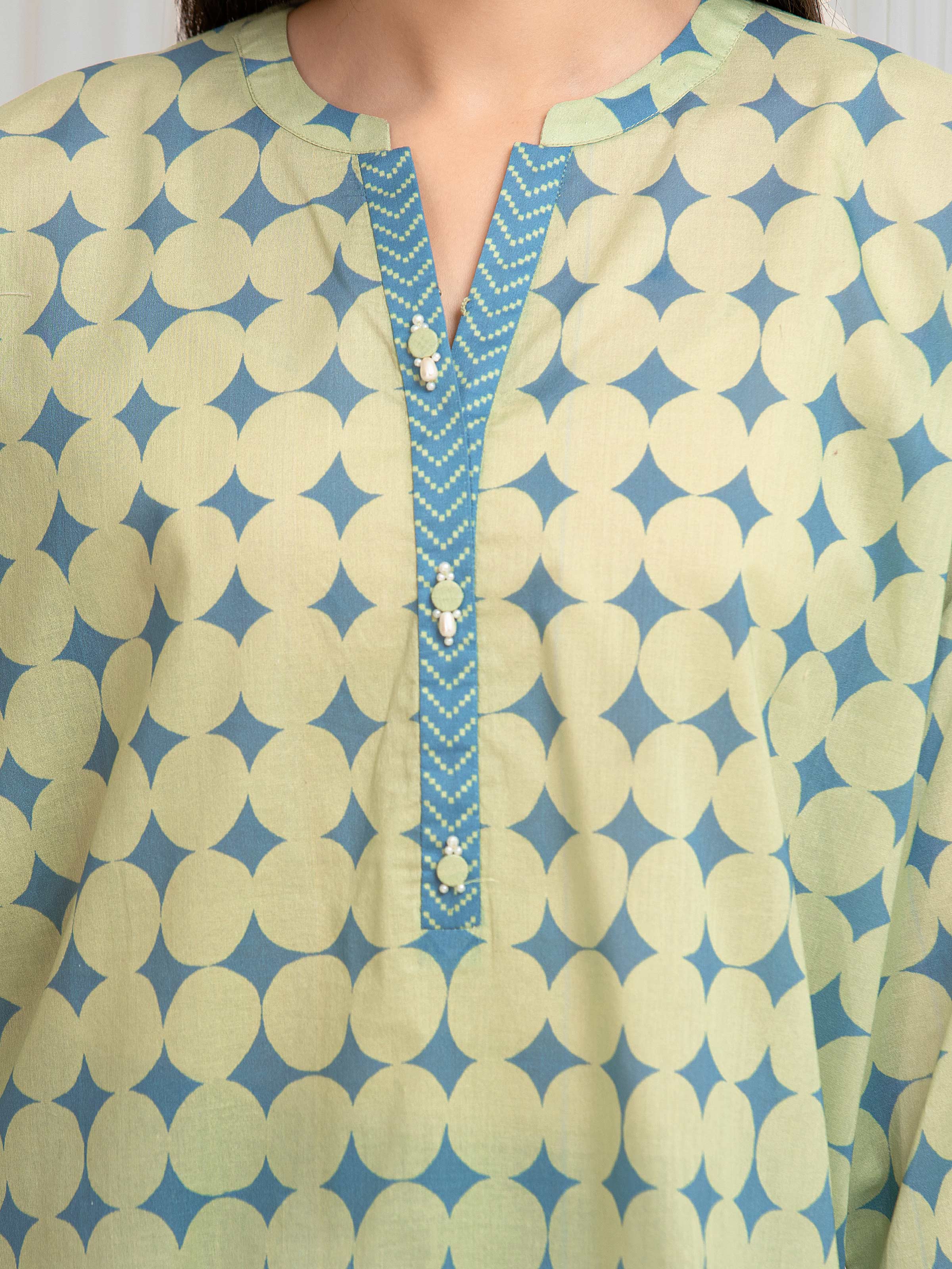 Unstitched Printed Lawn Shirt Trouser - EWU6A1-36818ST - Image 4