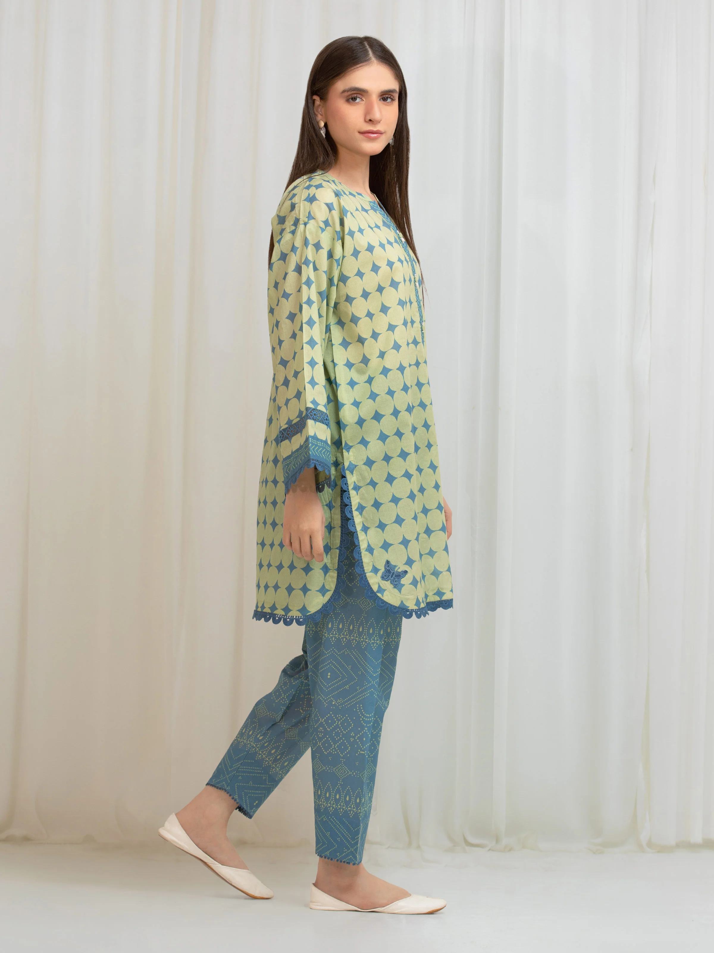 Unstitched Printed Lawn Shirt Trouser - EWU6A1-36818ST - Image 5