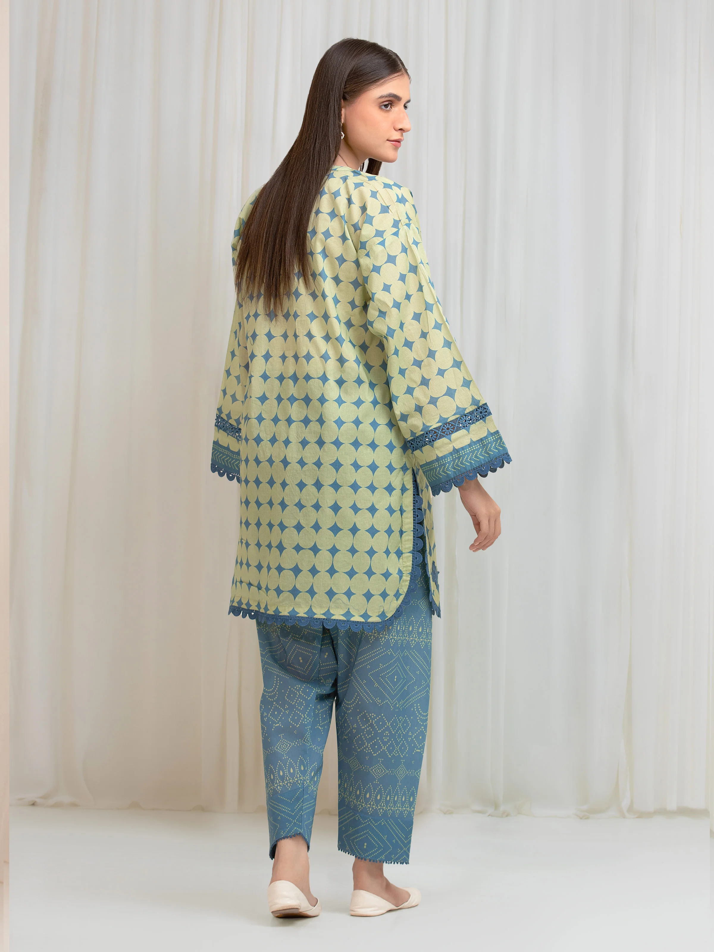 Unstitched Printed Lawn Shirt Trouser - EWU6A1-36818ST - Image 6