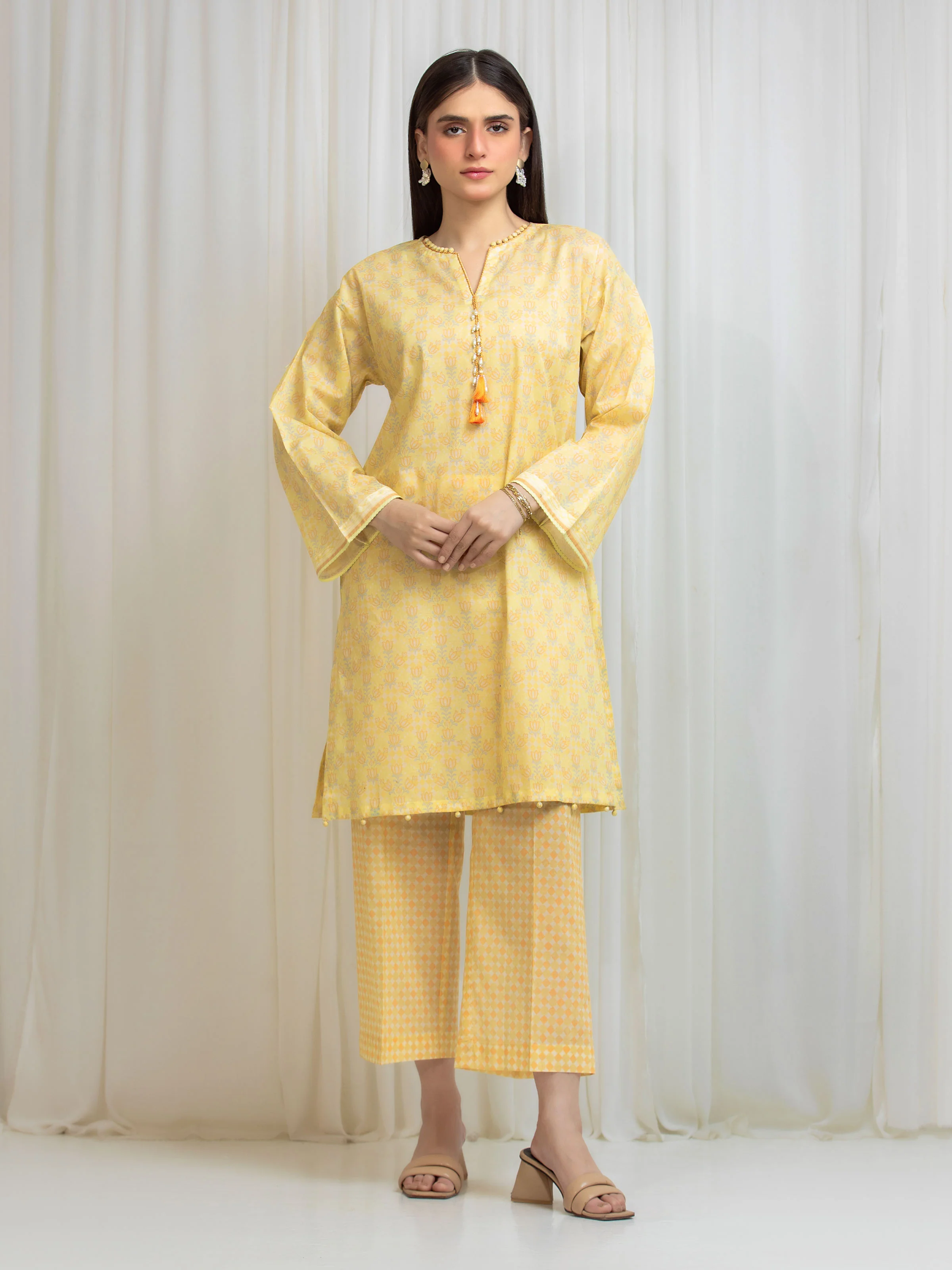 Unstitched Printed Lawn Shirt Trouser - EWU6A1-36819ST