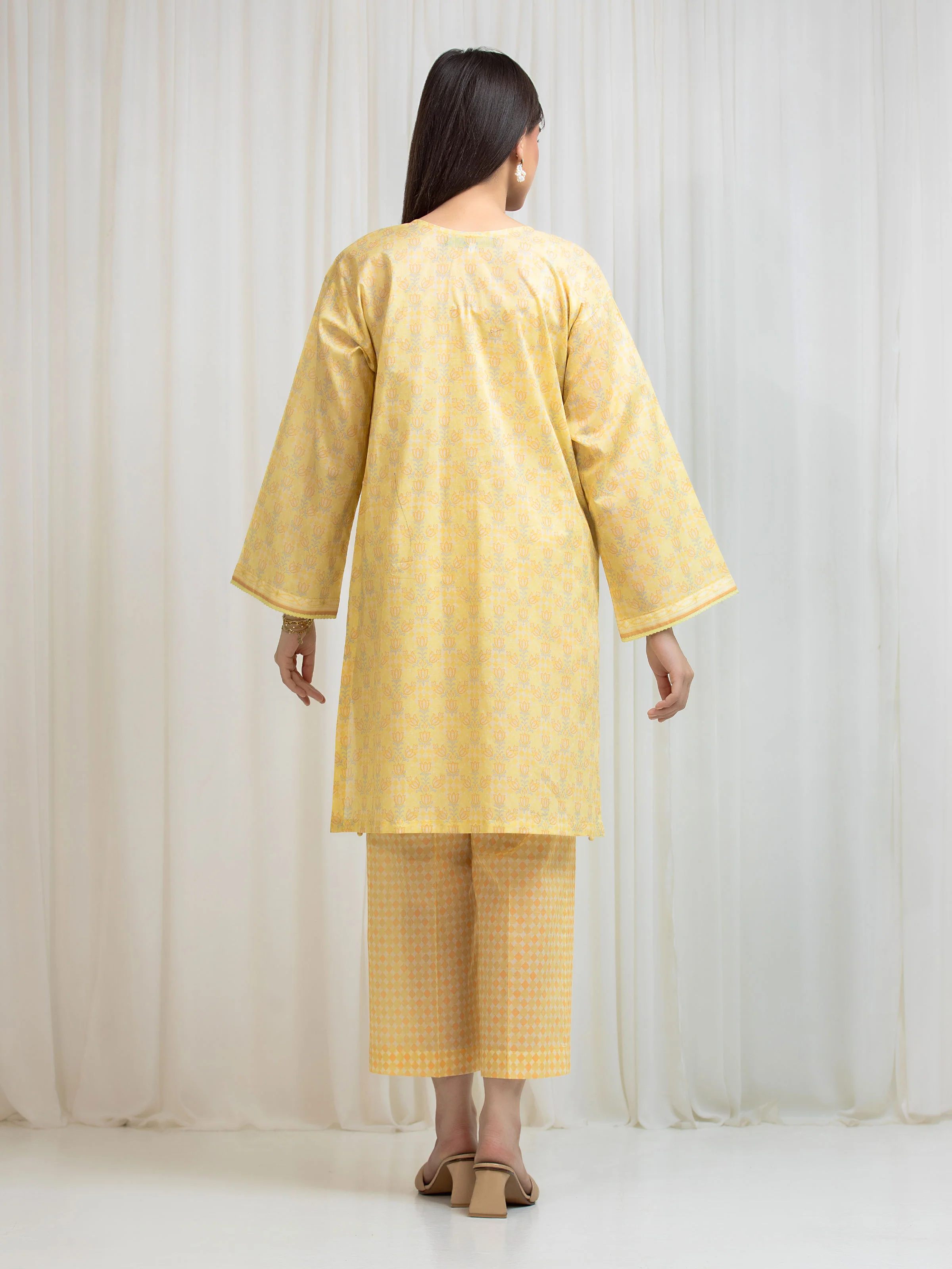 Unstitched Printed Lawn Shirt Trouser - EWU6A1-36819ST - Image 6