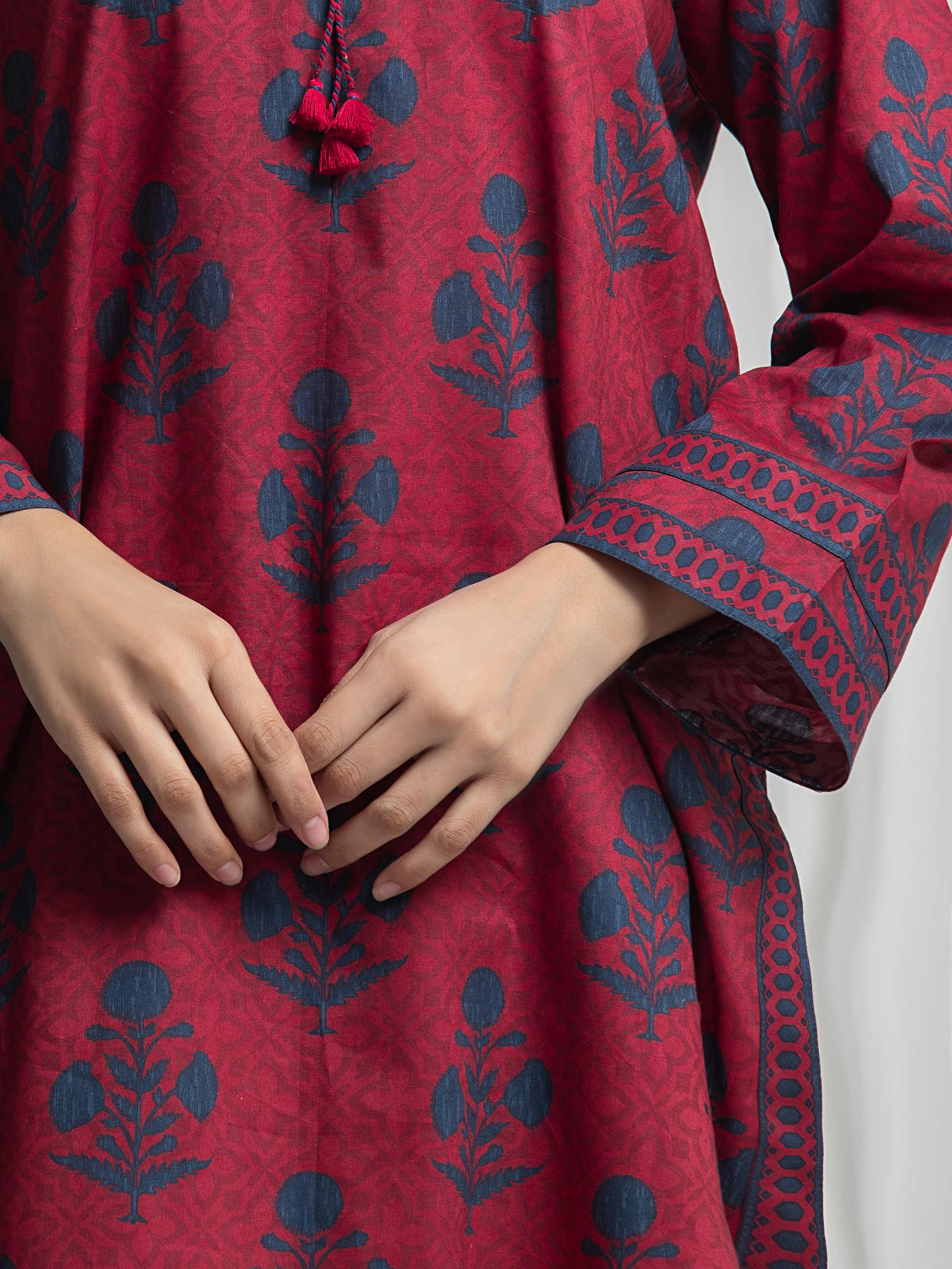 Unstitched Printed Lawn Shirt Trouser - EWU6A1-36820ST - Image 4