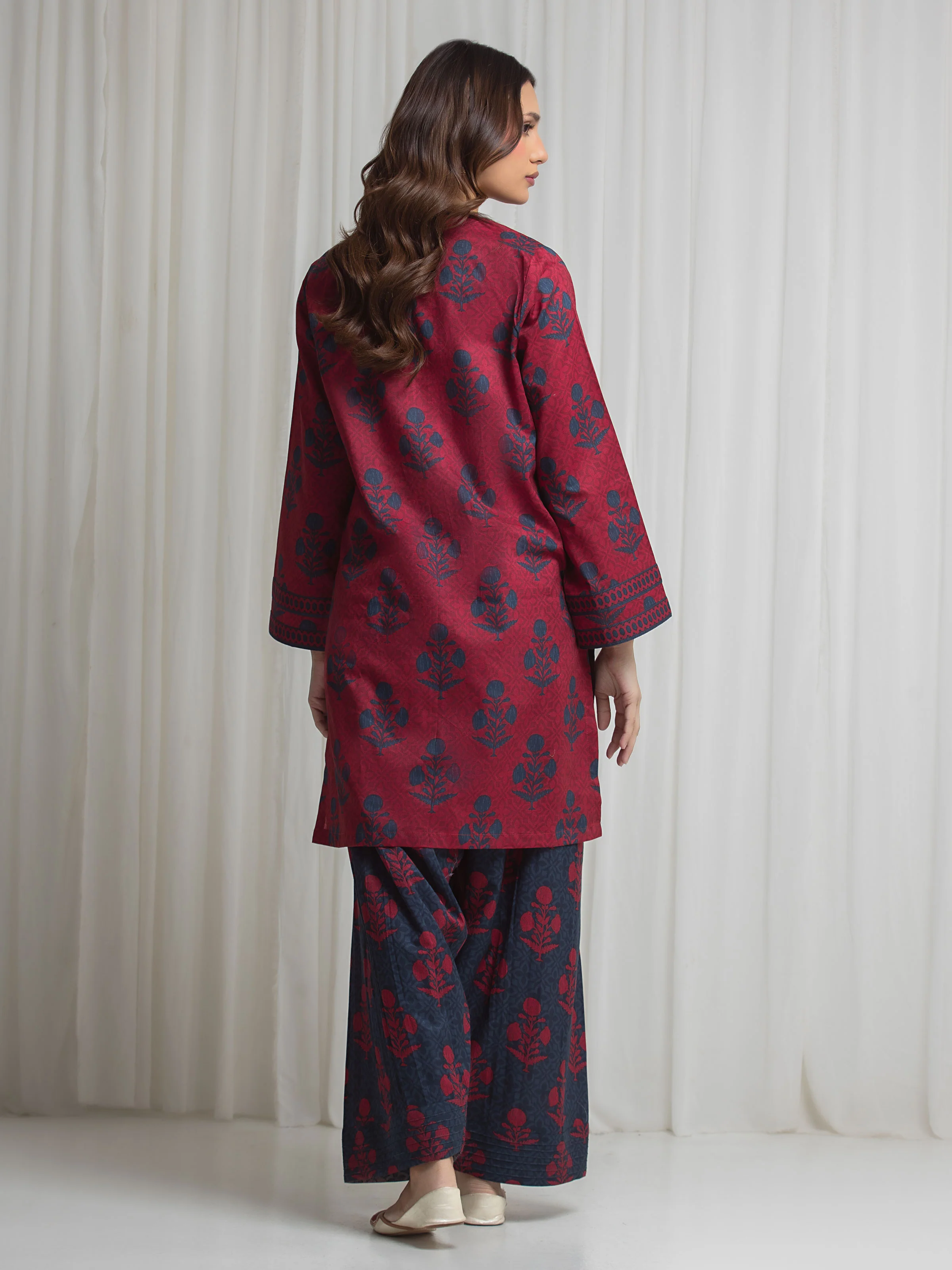 Unstitched Printed Lawn Shirt Trouser - EWU6A1-36820ST - Image 6