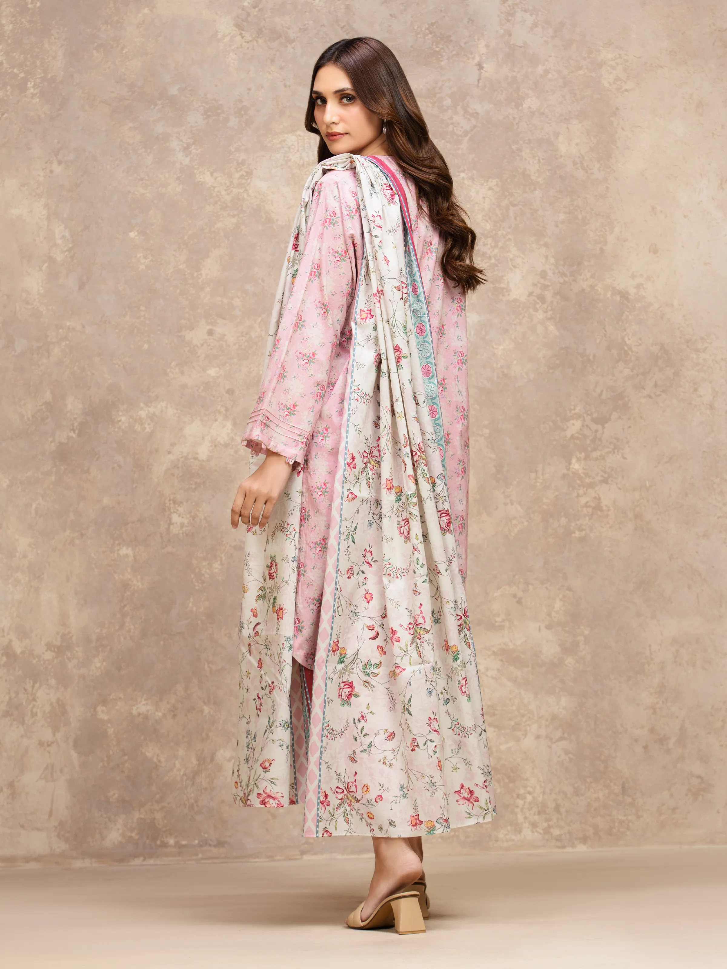 Unstitched Printed Lawn Suit - EWU6A1-36527-3P - Image 6