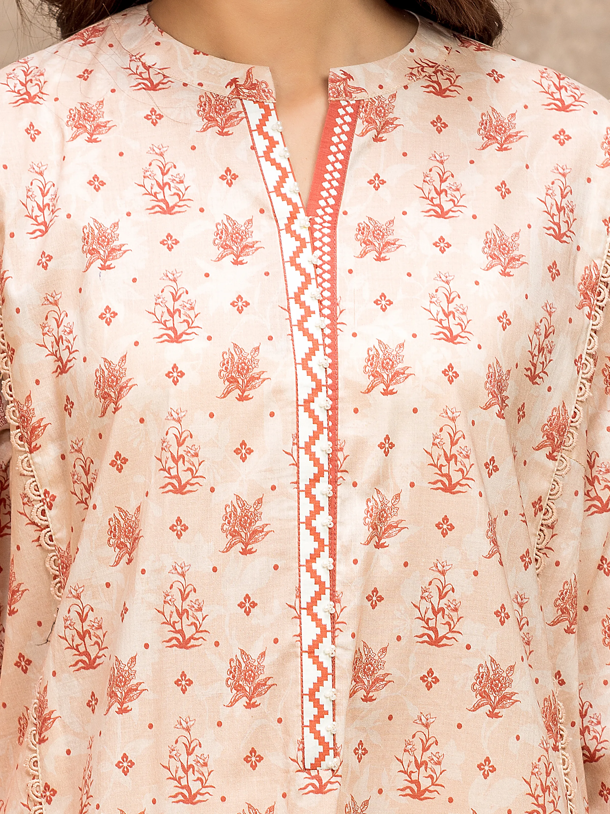 Unstitched Printed Lawn Suit - EWU6A1-36528-3P - Image 3