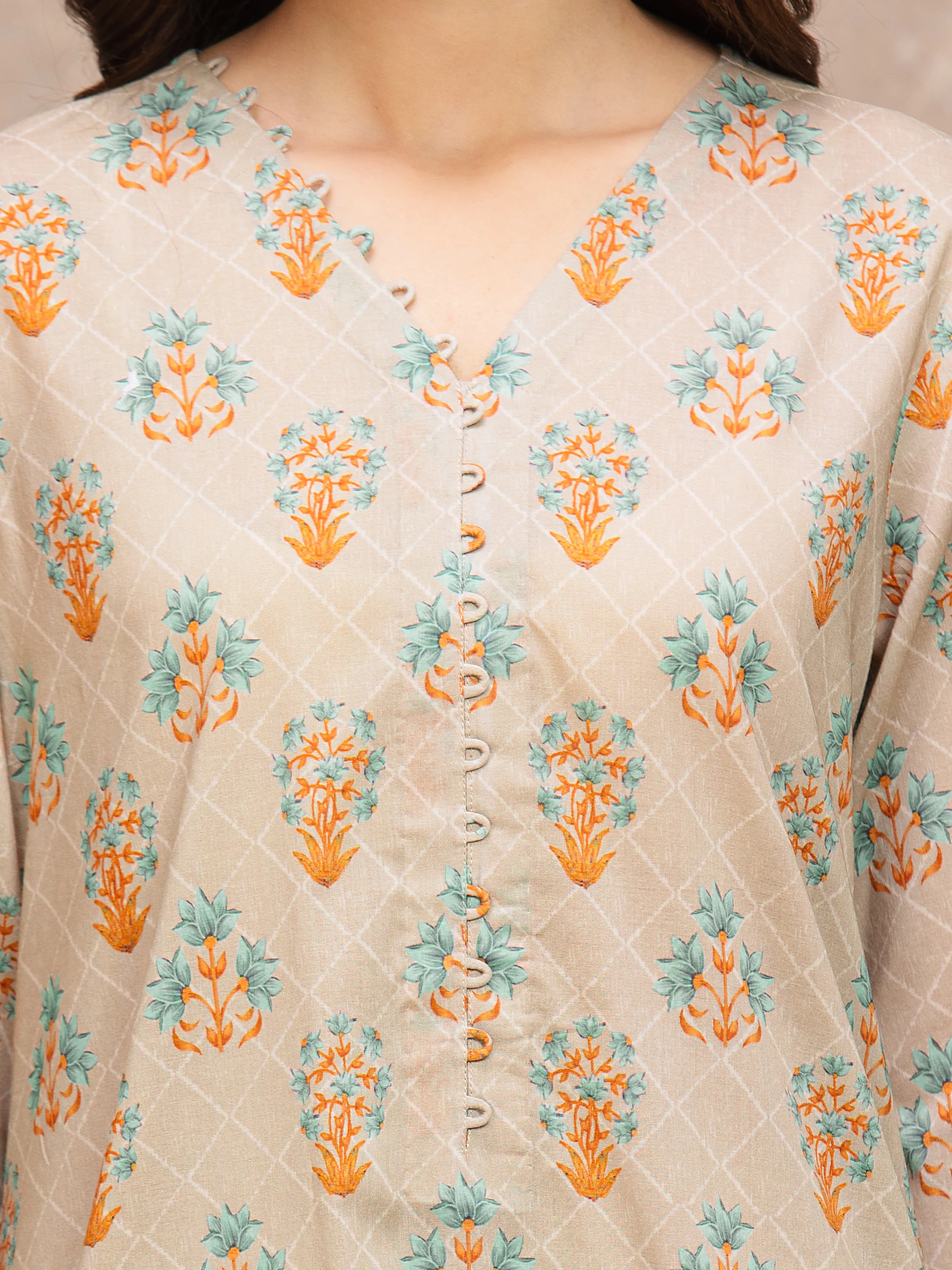 Unstitched Printed Lawn Suit - EWU6A1-36548-3P - Image 4