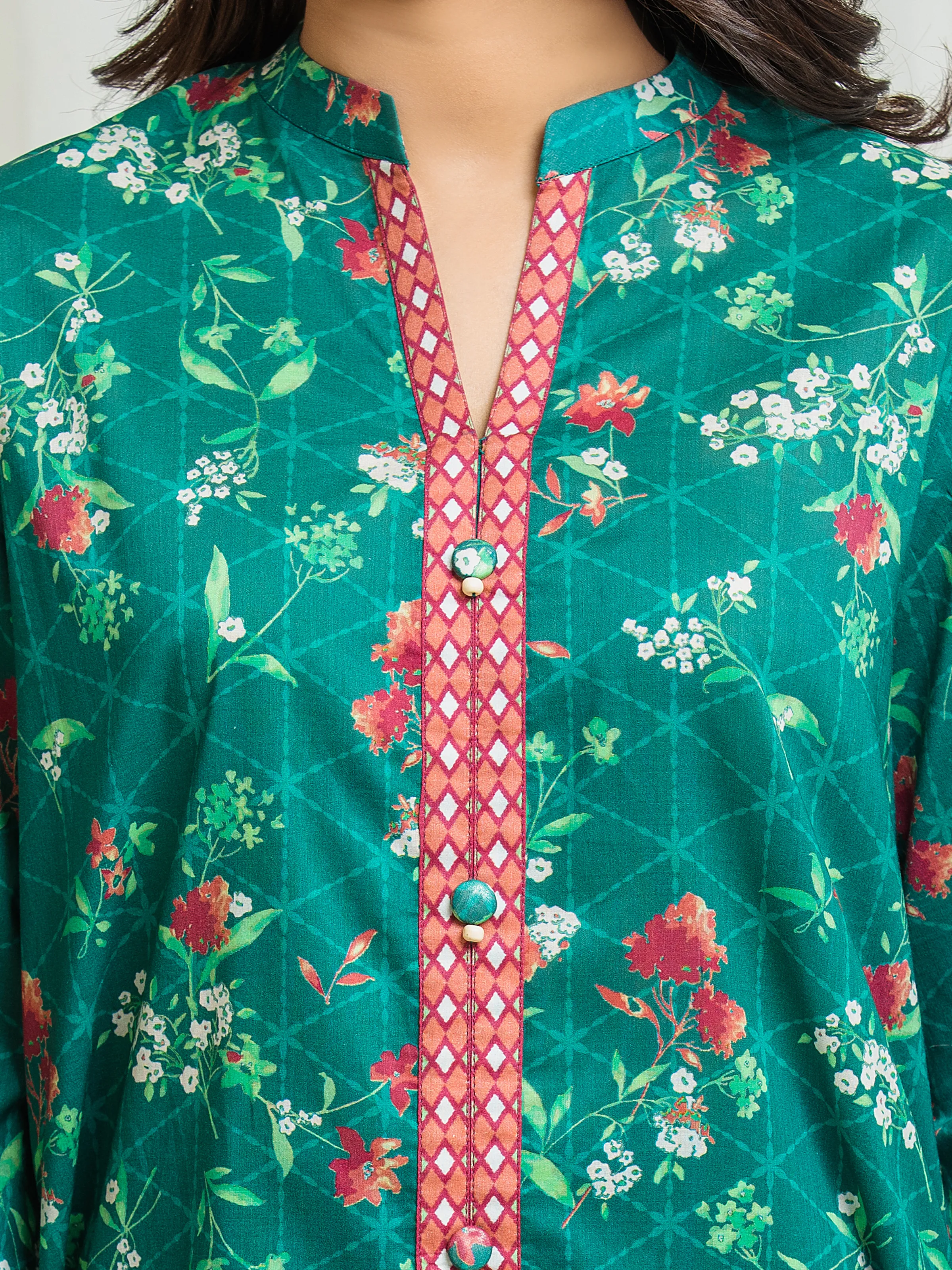 Unstitched Printed Lawn Suit - EWU6A1-36553-3P - Image 4