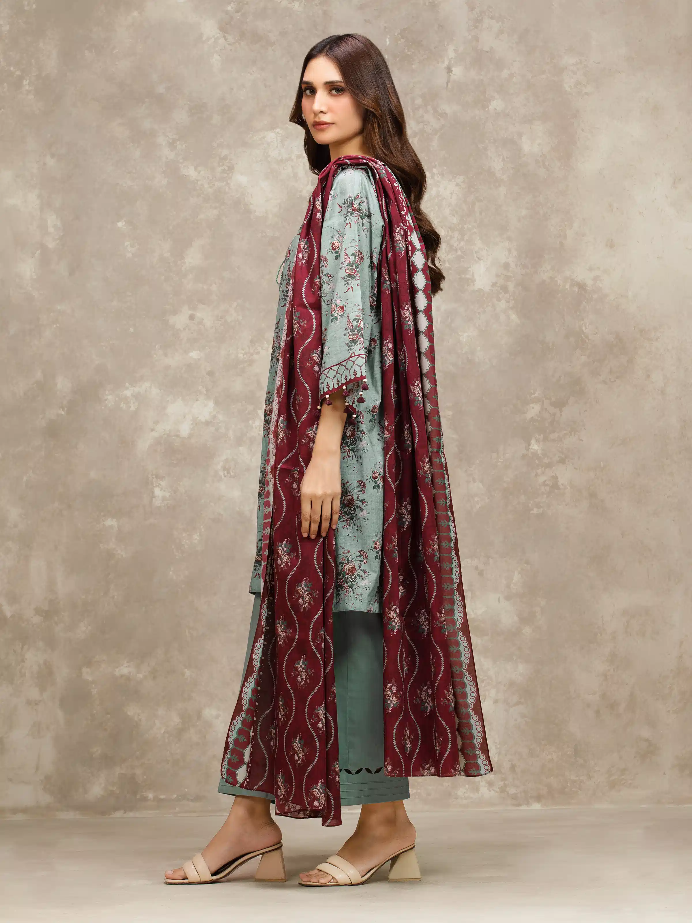 Unstitched Printed Lawn Suit - EWU6A1-36559-3P - Image 5