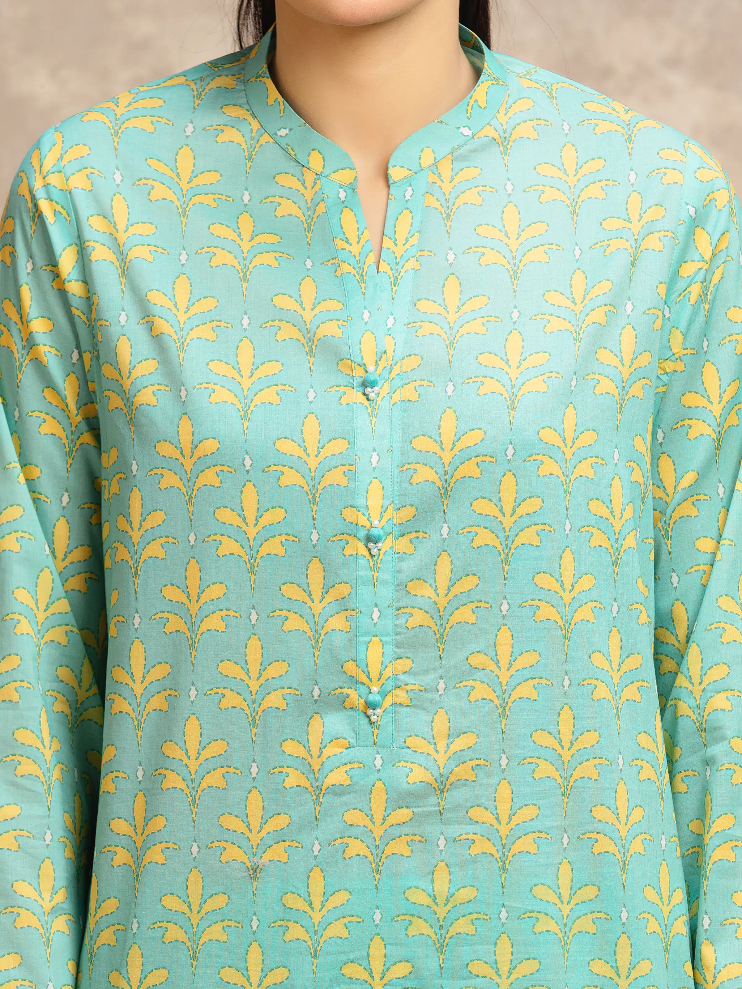 Unstitched Printed Lawn Suit - EWU6A1-36565-3P - Image 4