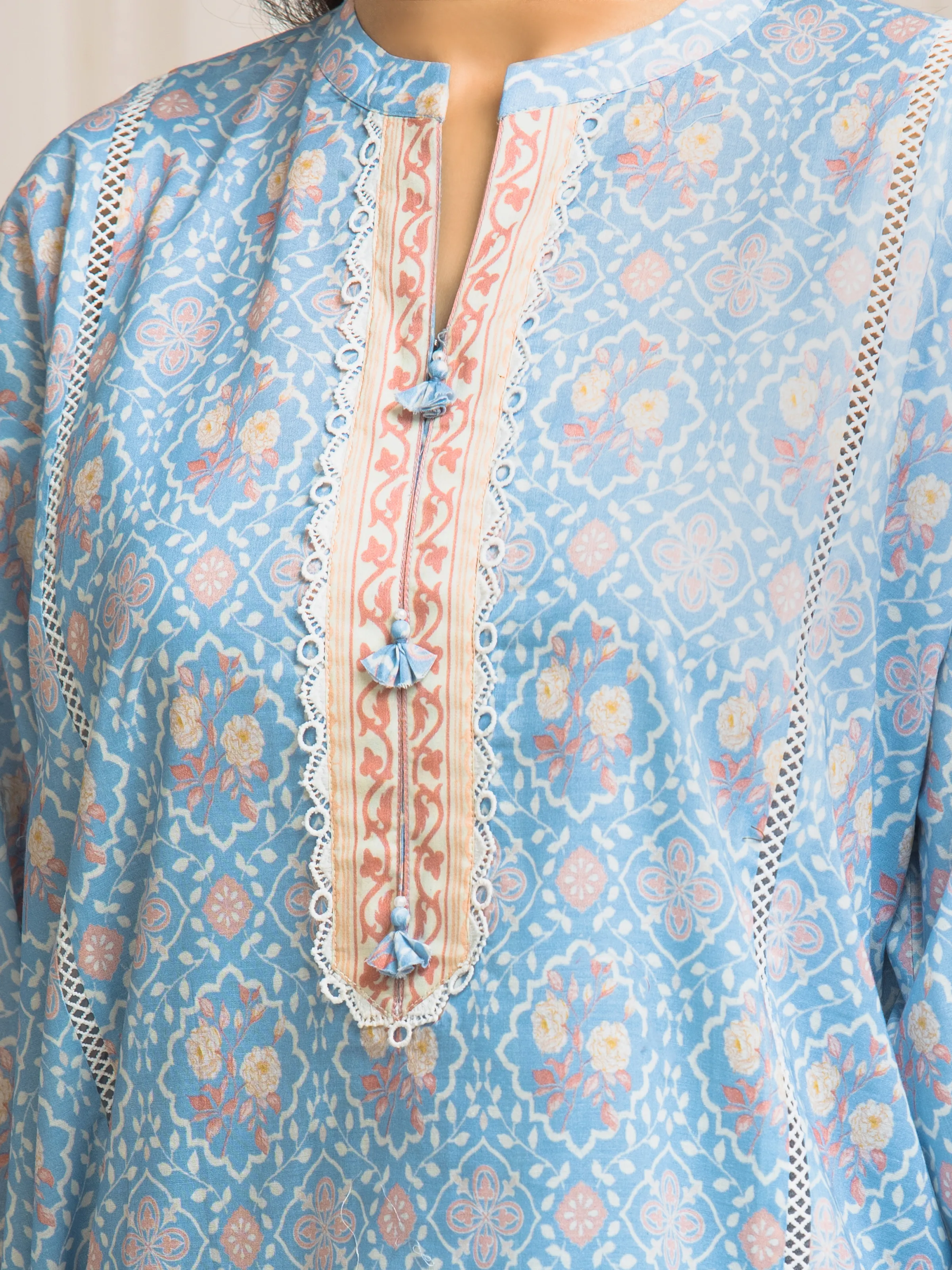 Unstitched Printed Lawn Suit - EWU6A1-36571-3P - Image 3