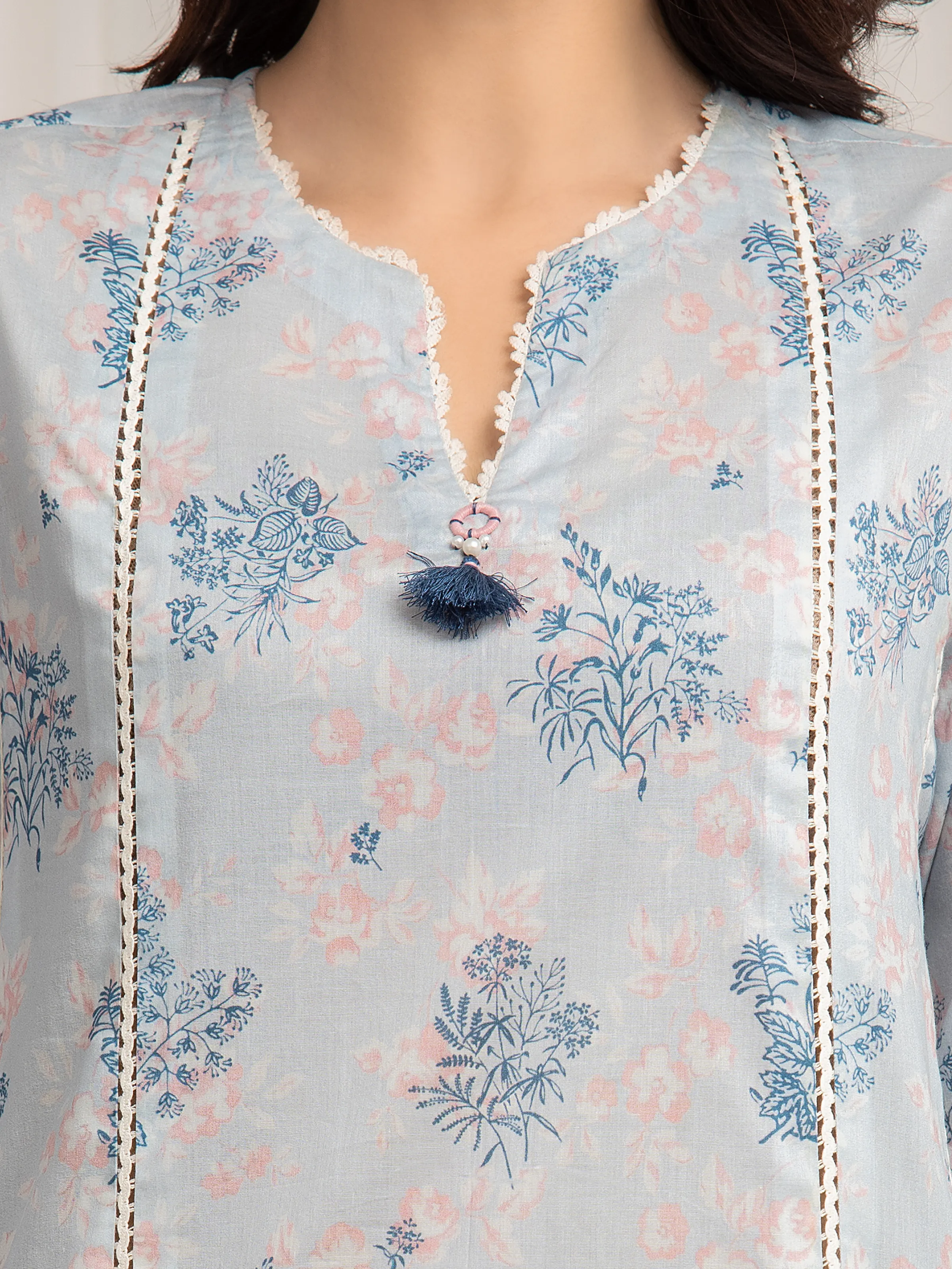 Unstitched Printed Lawn Suit - EWU6A1-36572-3P - Image 3