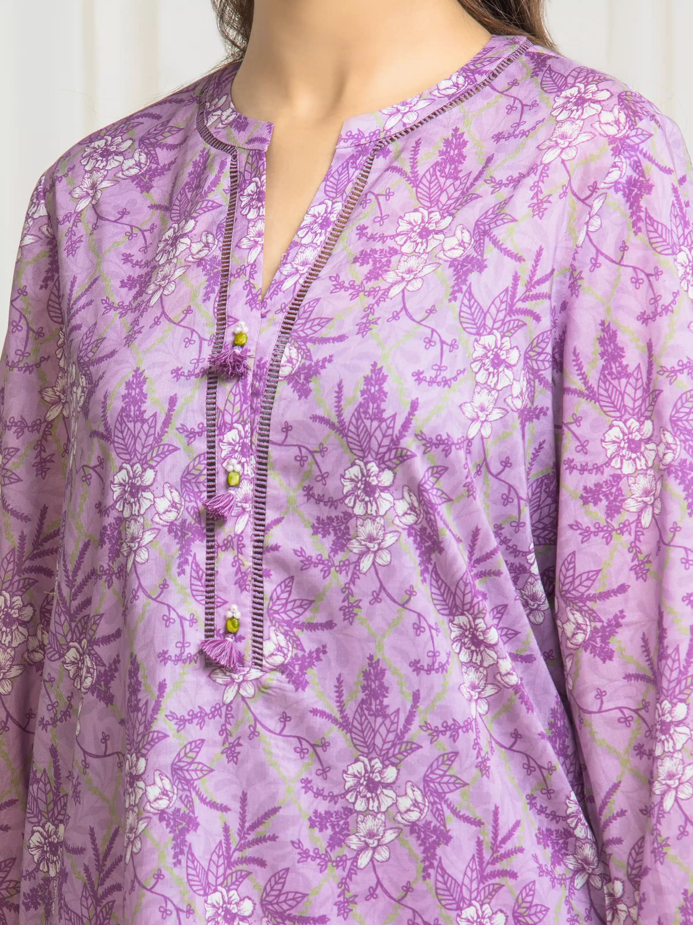 Unstitched Printed Lawn Suit - EWU6A1-36575-3P - Image 4