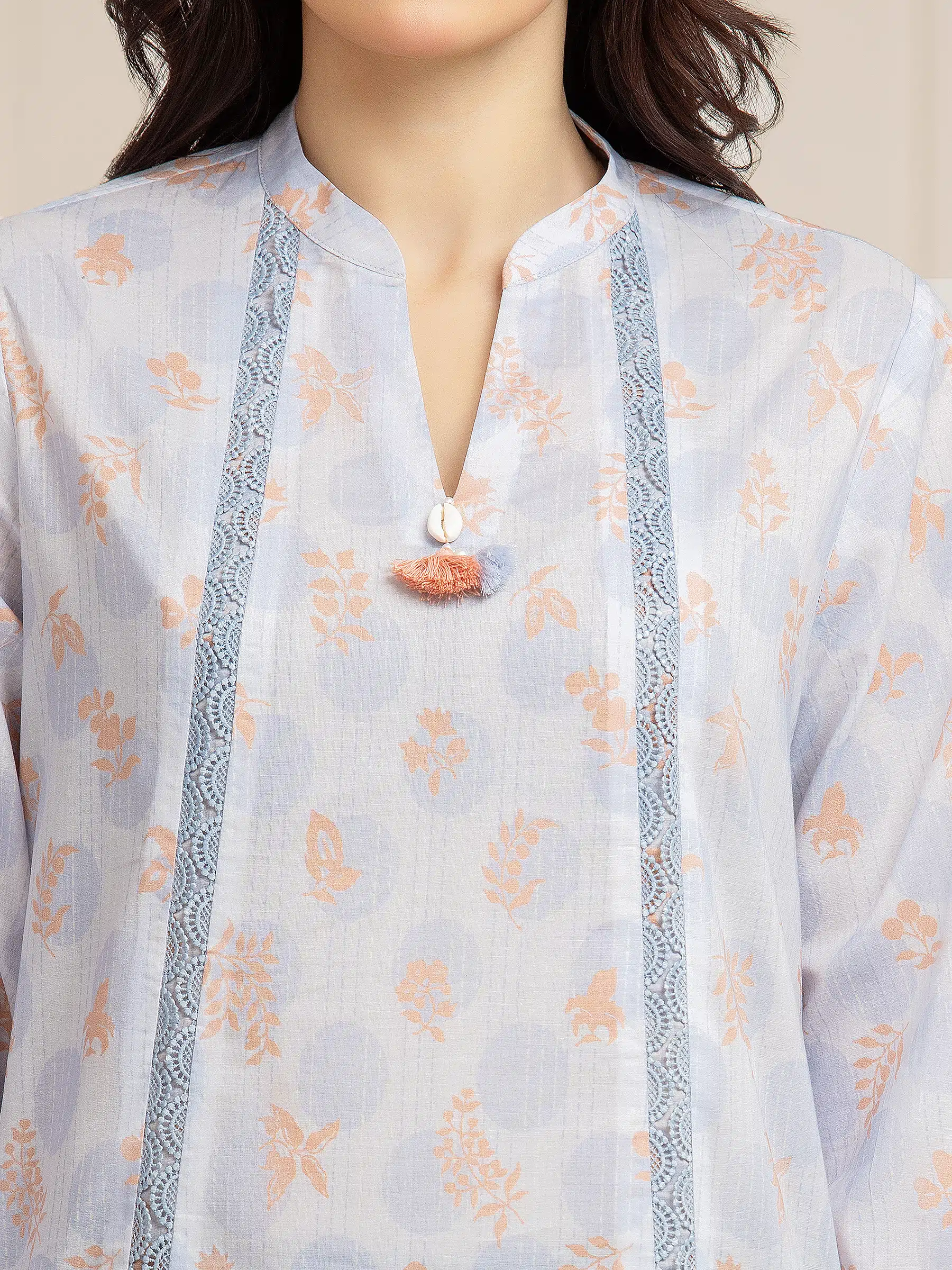 Unstitched Printed Lawn Suit - EWU6A1-36580-3P - Image 3