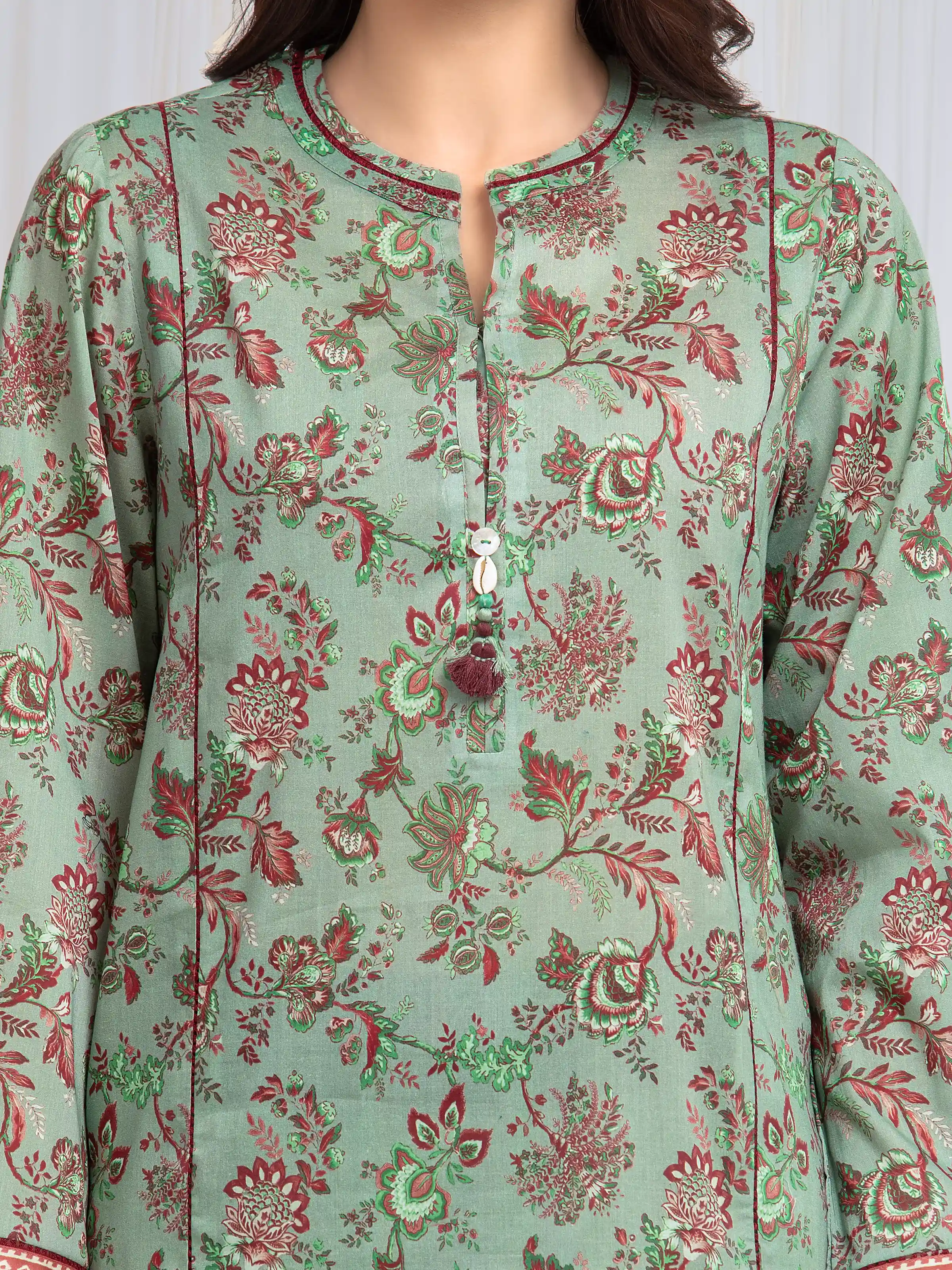 Unstitched Printed Lawn Suit - EWU6A1-36584-3P - Image 4