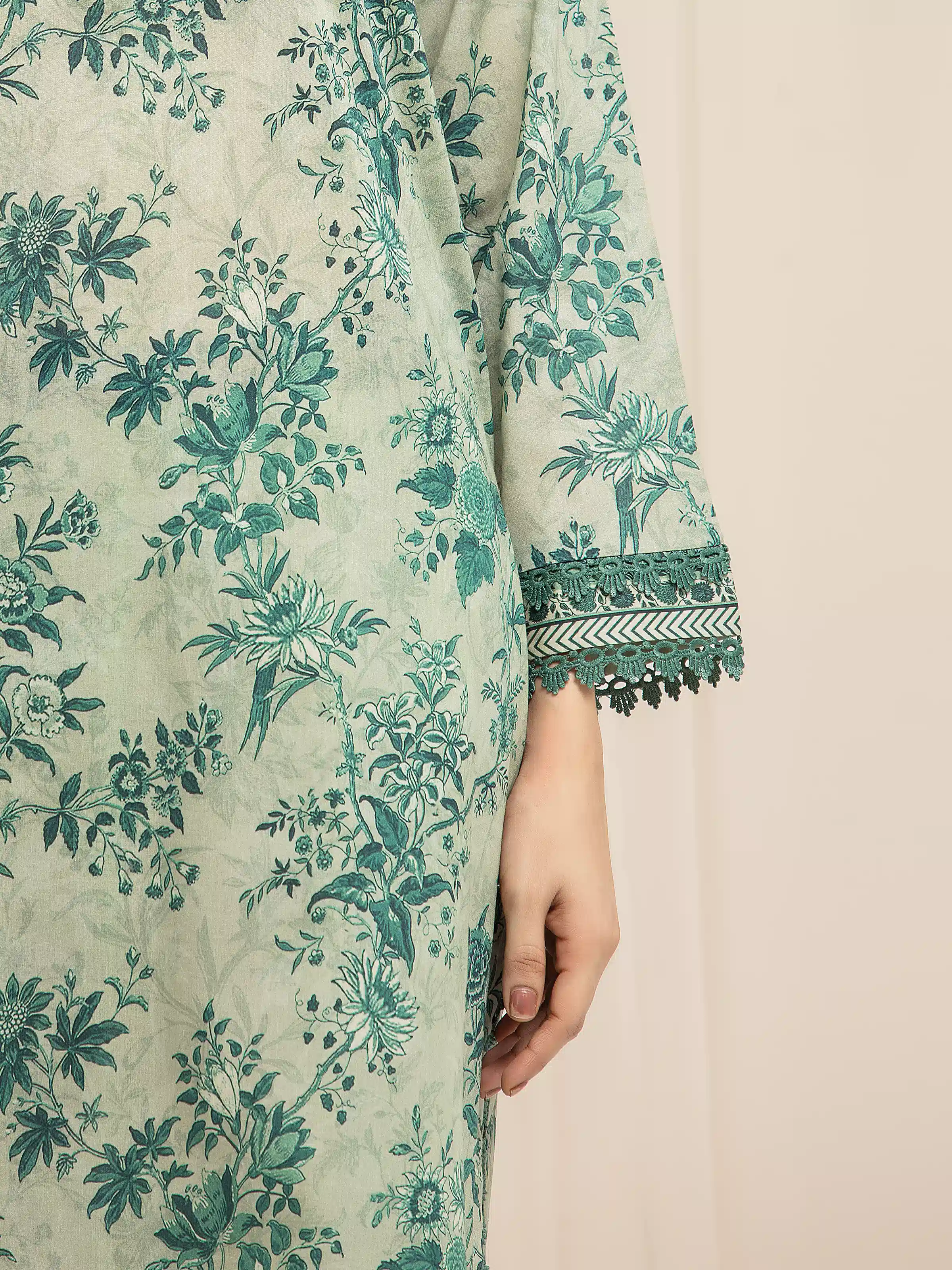 Unstitched Printed Lawn Suit - EWU6A1-36585-3P - Image 4