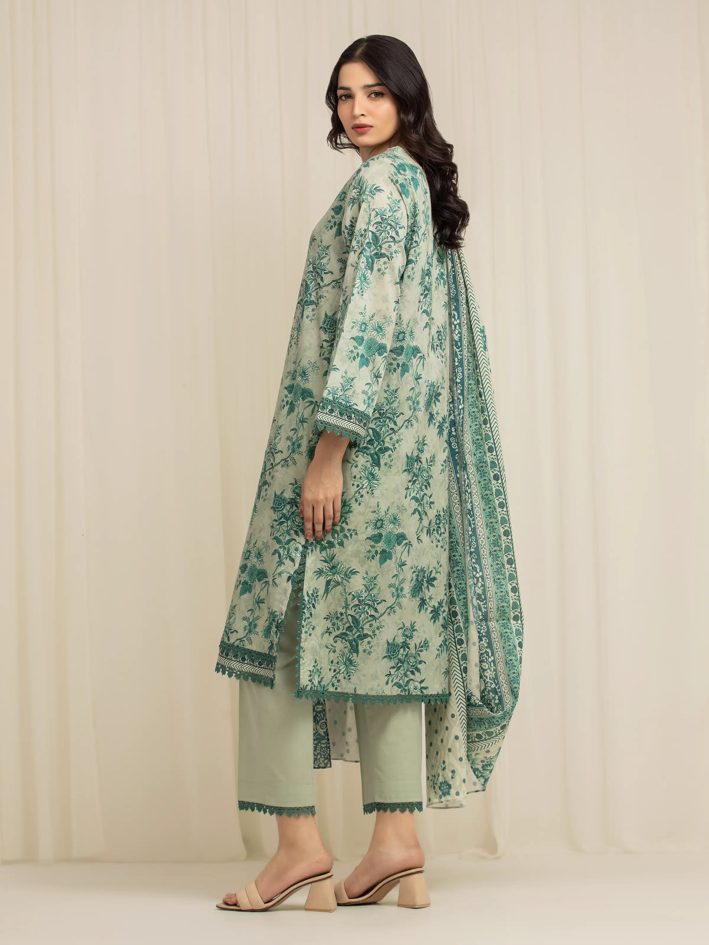 Unstitched Printed Lawn Suit - EWU6A1-36585-3P - Image 5
