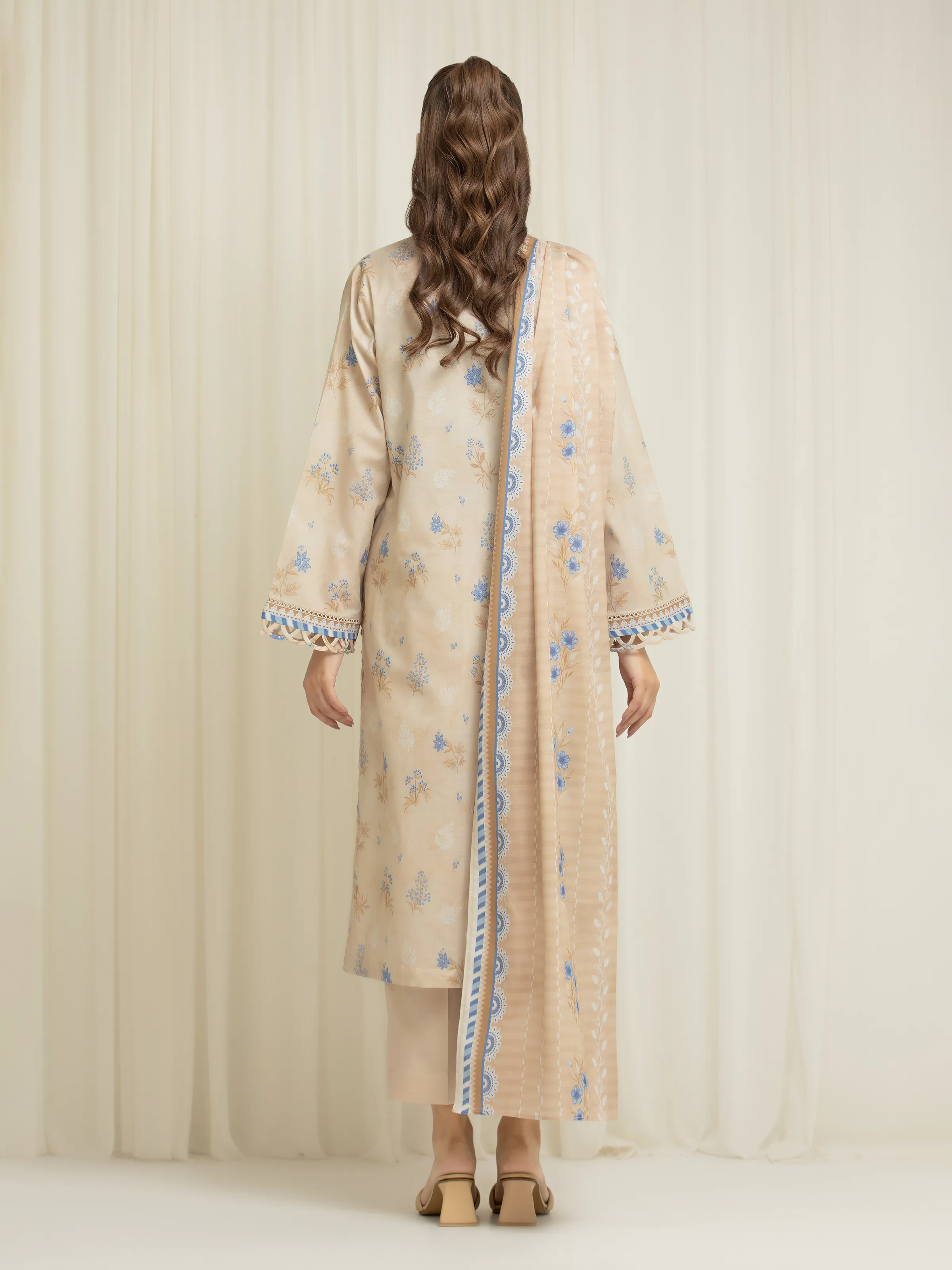Unstitched Printed Lawn Suit - EWU6A1-36589-3P - Image 6