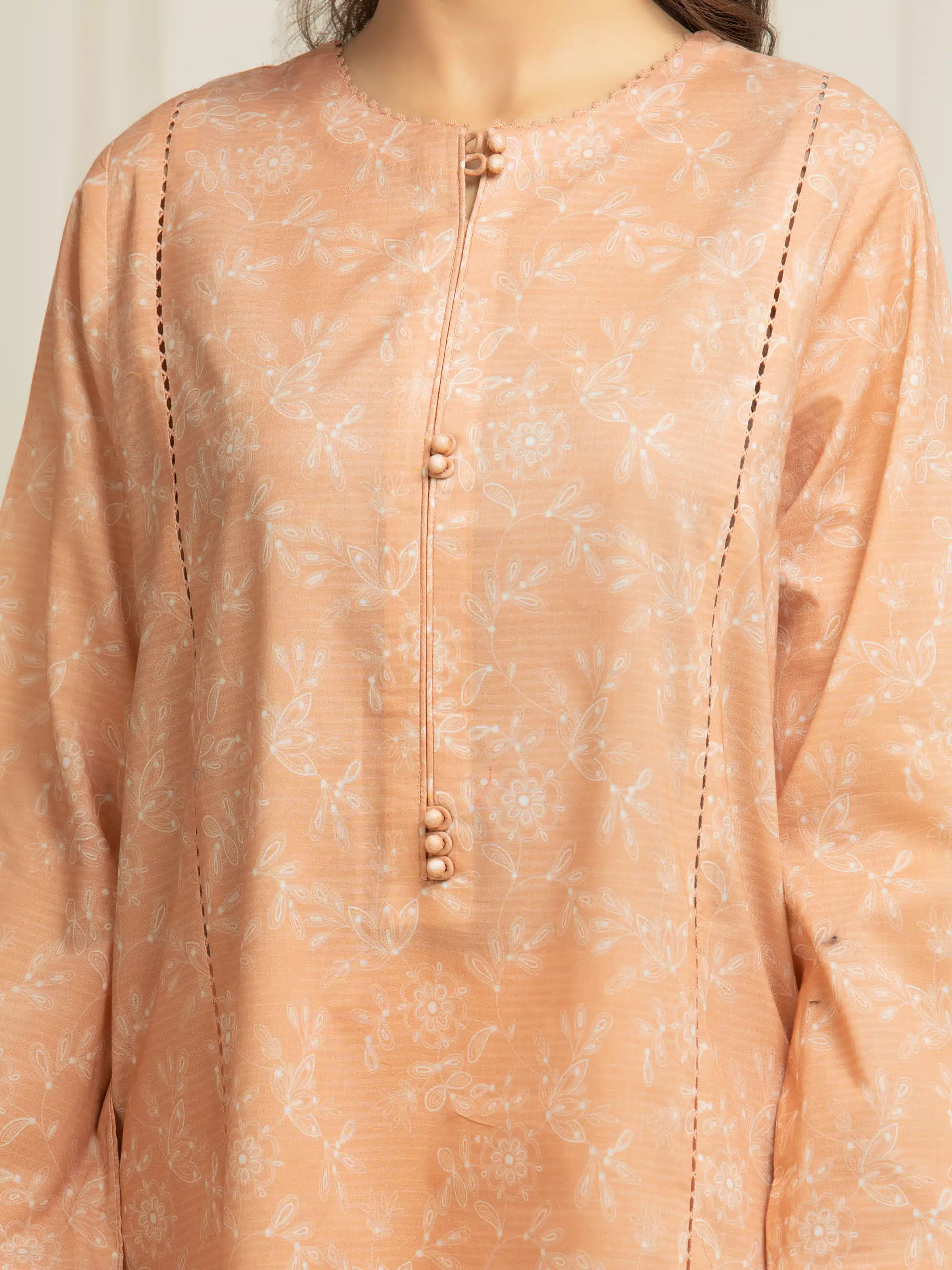 Unstitched Printed Lawn Suit - EWU6A1-36590-3P - Image 3