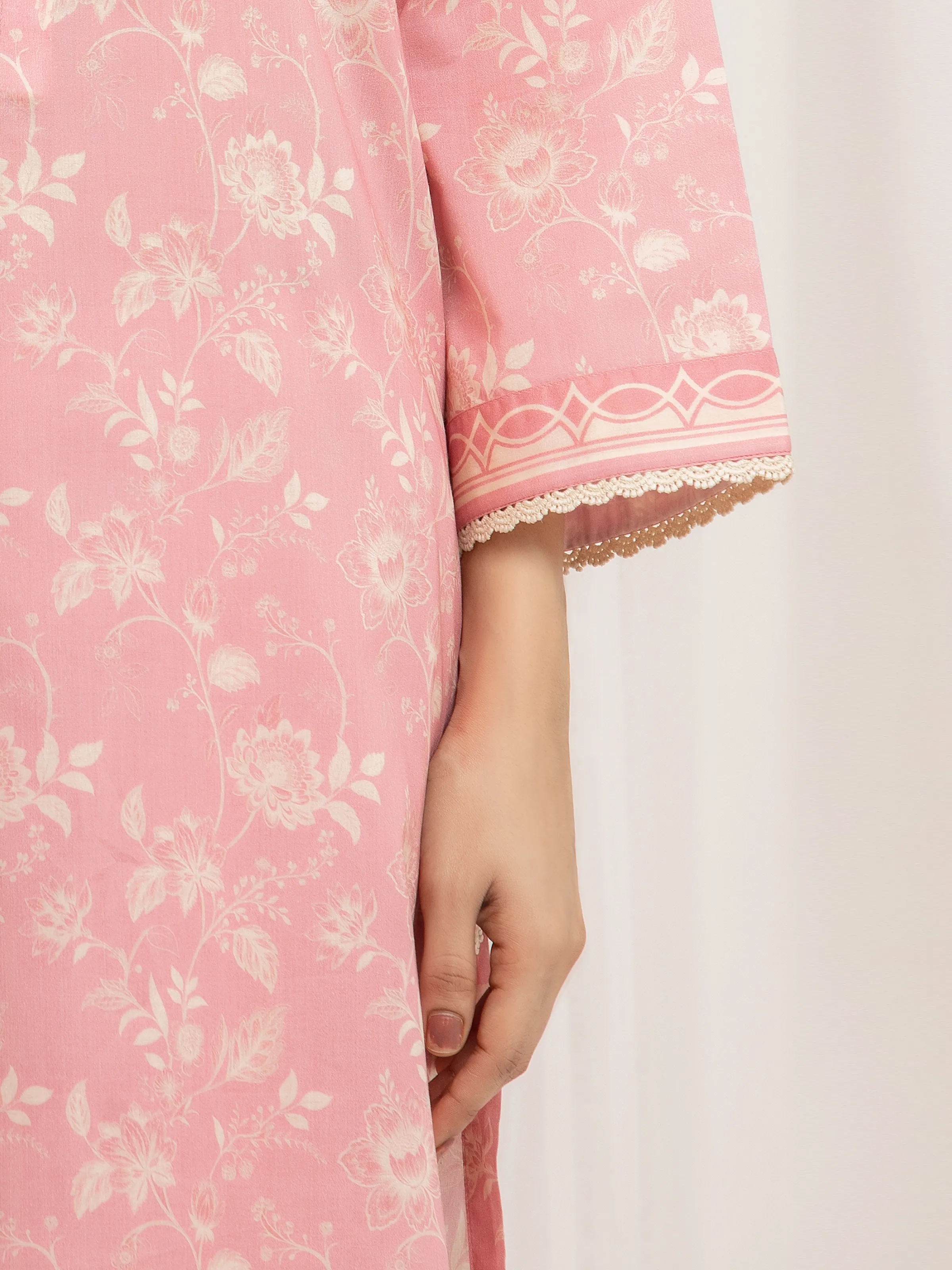 Unstitched Printed Lawn Suit - EWU6A1-36593-3P - Image 4
