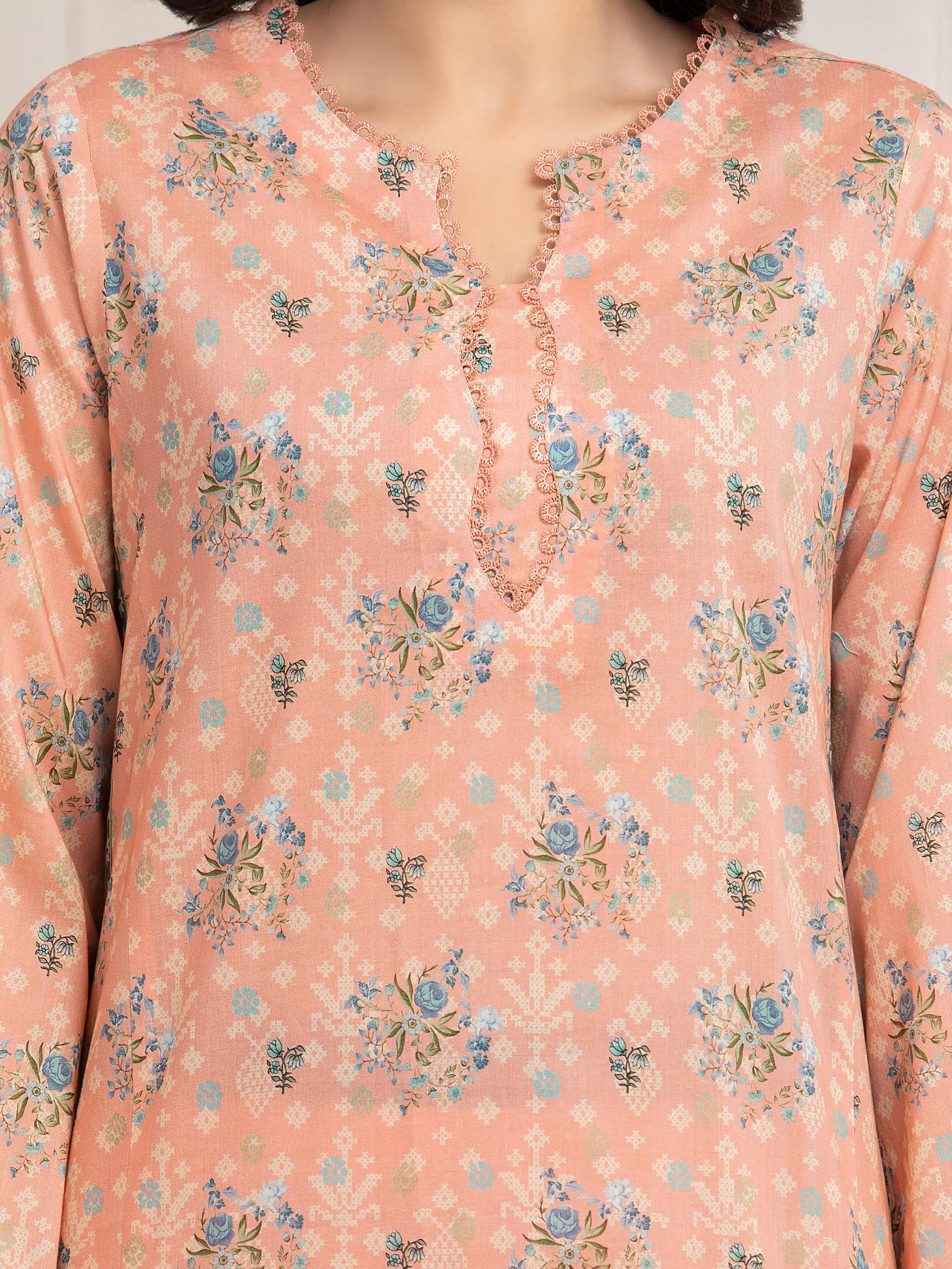 Unstitched Printed Lawn Suit - EWU6A1-36596-3P - Image 4