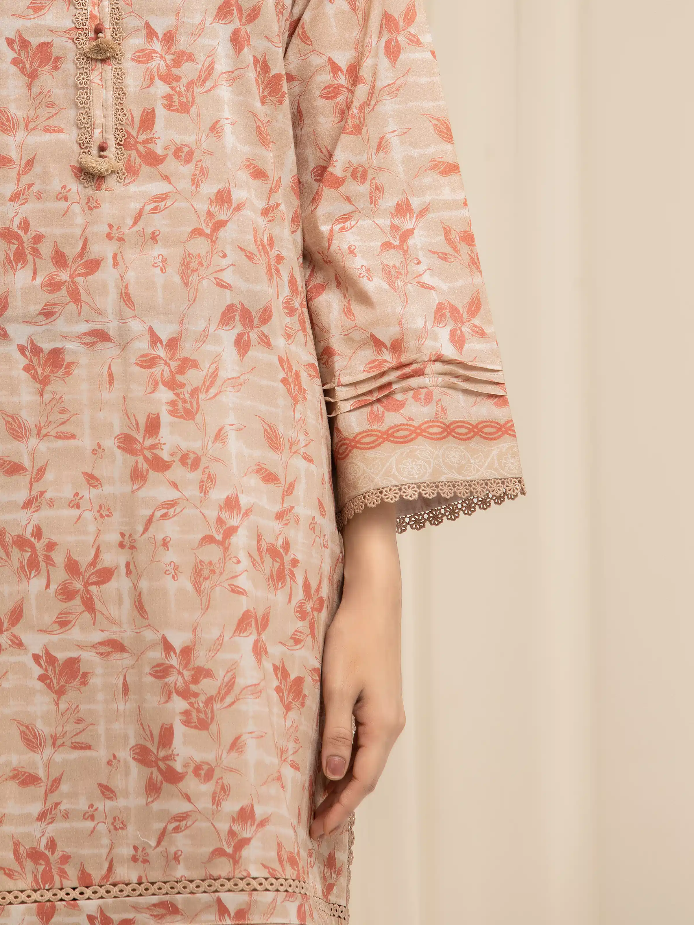 Unstitched Printed Lawn Suit - EWU6A1-36603-3P - Image 4