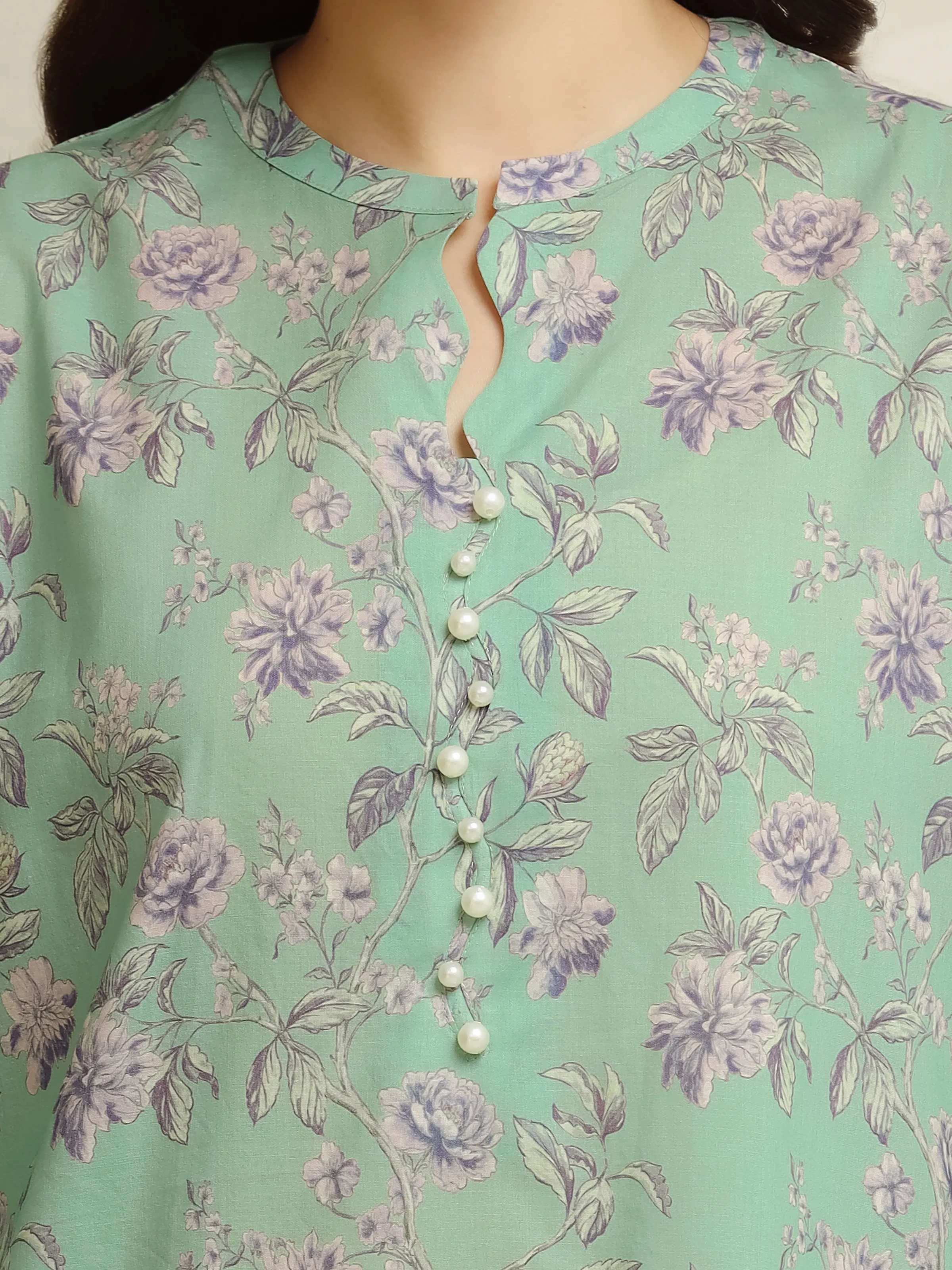 Unstitched Printed Lawn Suit - EWU6A1-36607-3P - Image 4