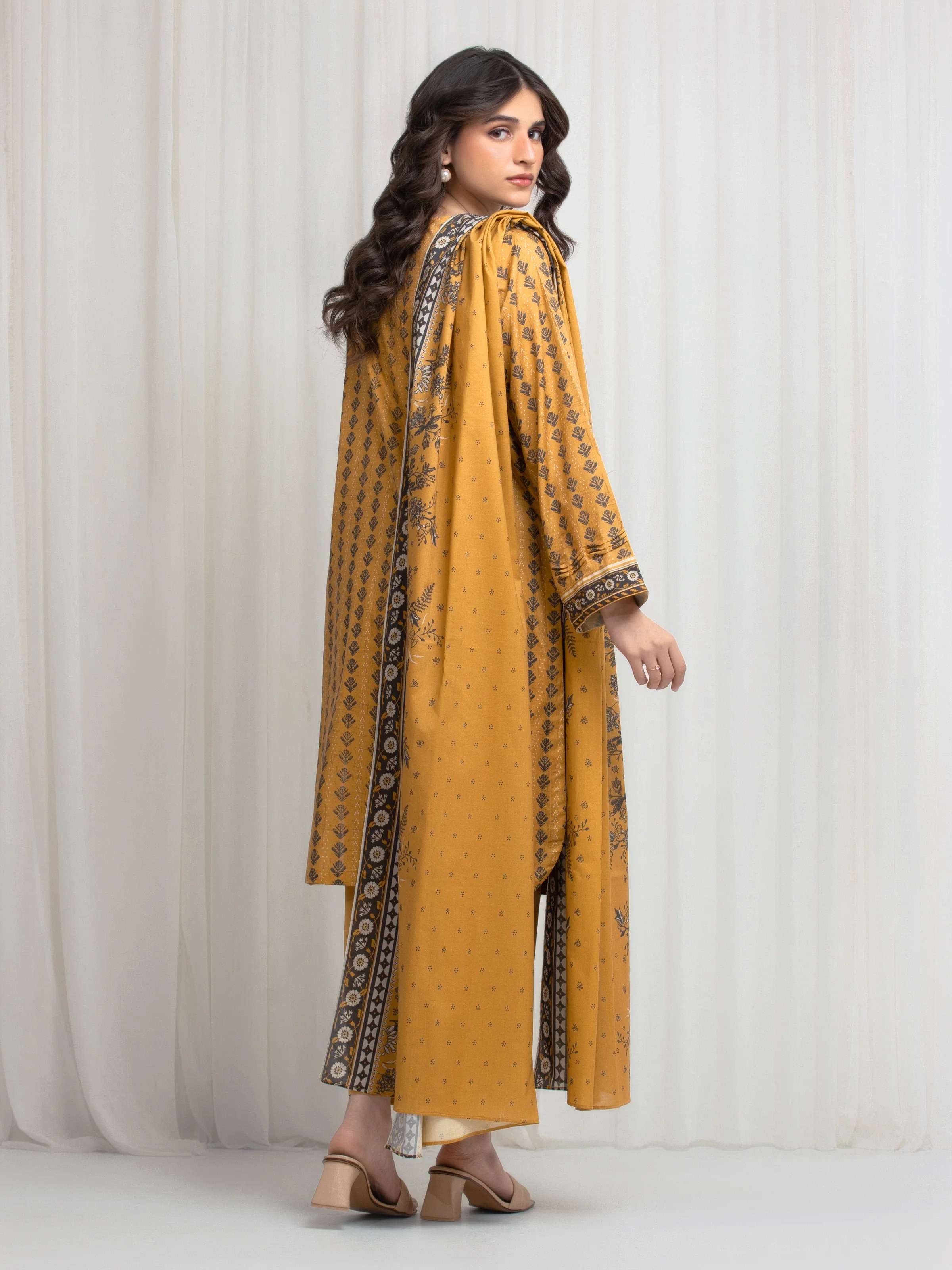 Unstitched  Printed Lawn Suit - EWU6A1-36611-3P - Image 6