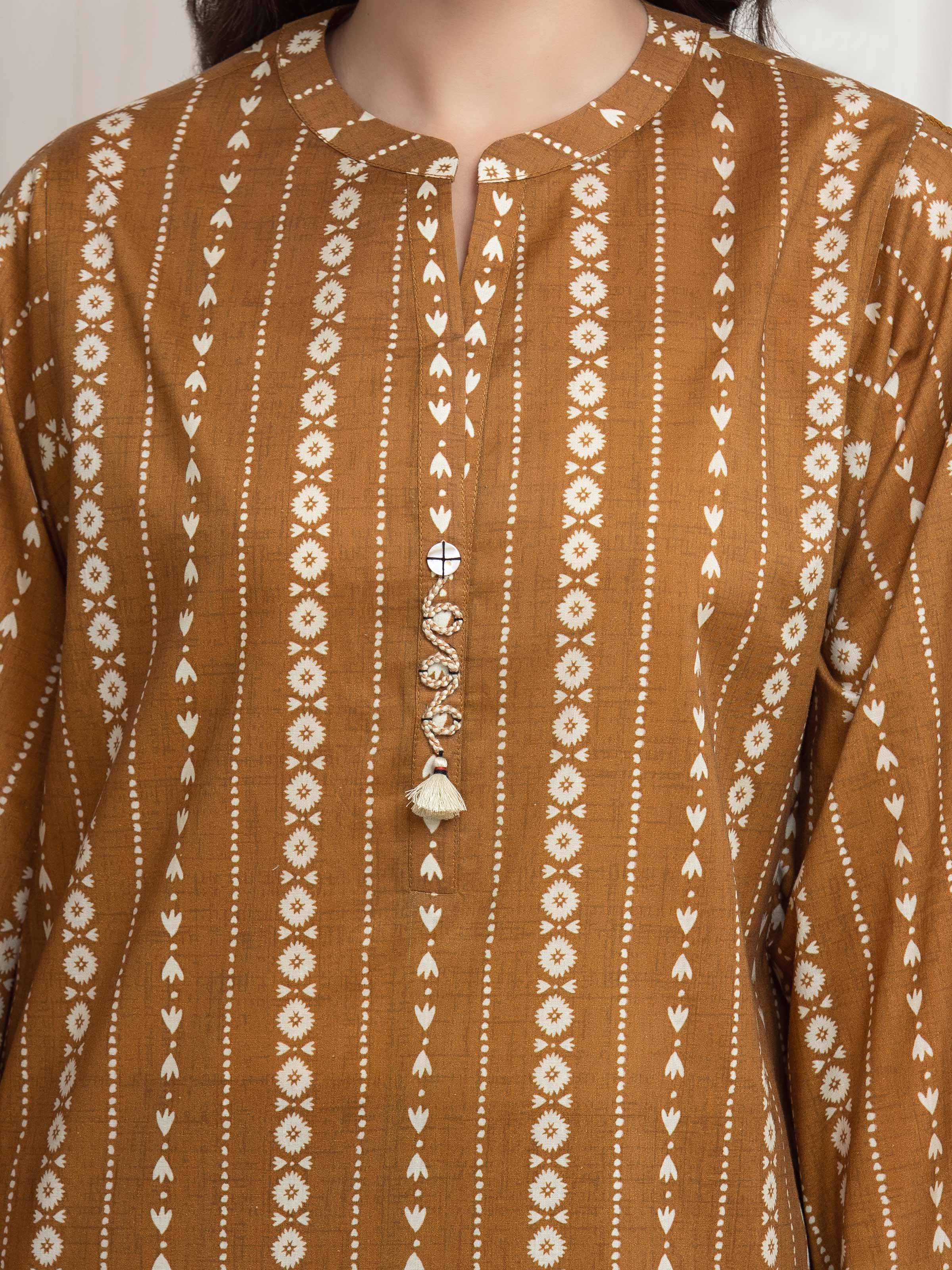 Unstitched Printed Lawn Suit - EWU6A1-36613-3P - Image 3