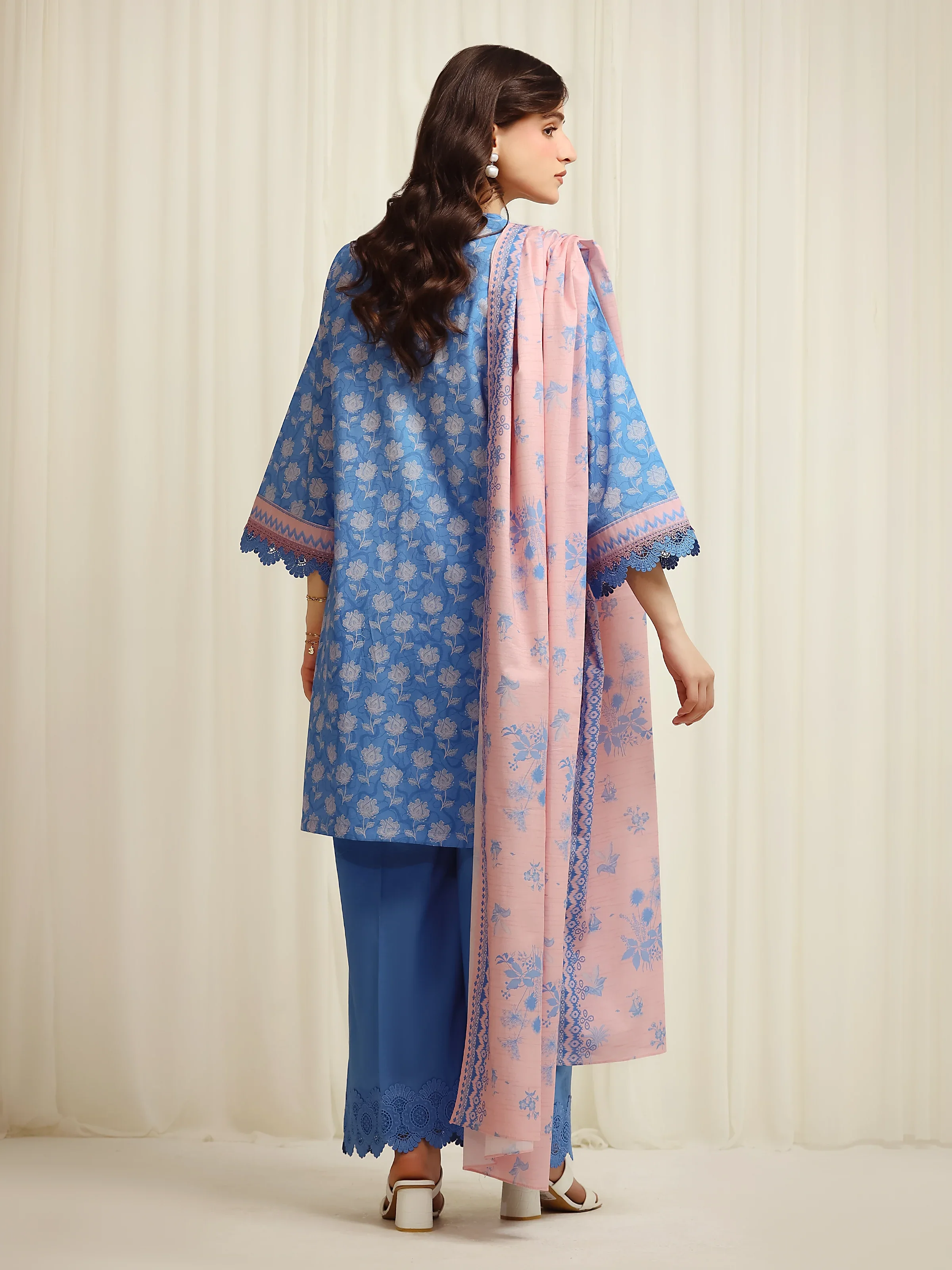Unstitched Printed Lawn Suit - EWU6A1-36615-3P - Image 6