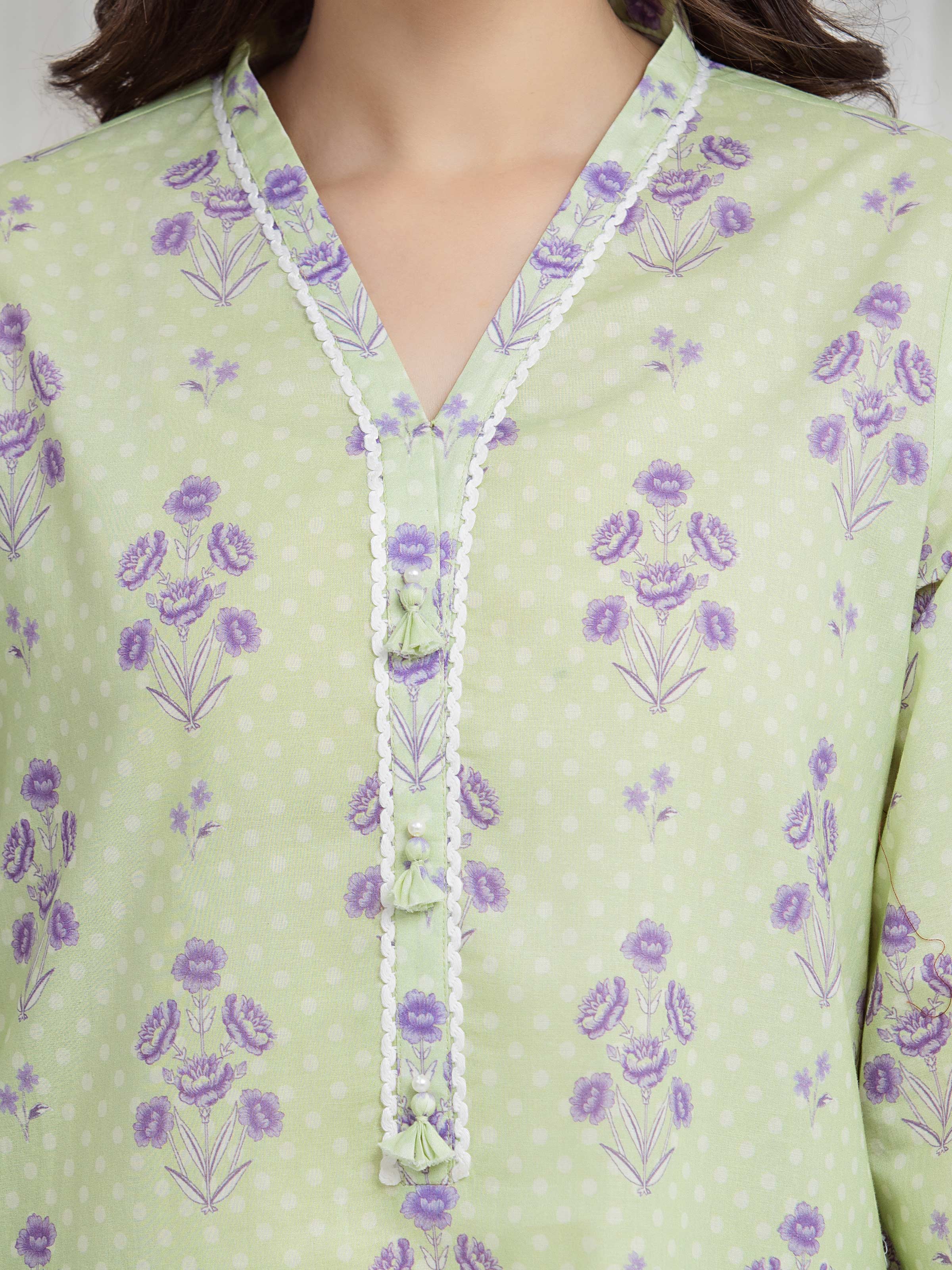 Unstitched Printed Lawn Suit - EWU6A1-36618-3P - Image 3