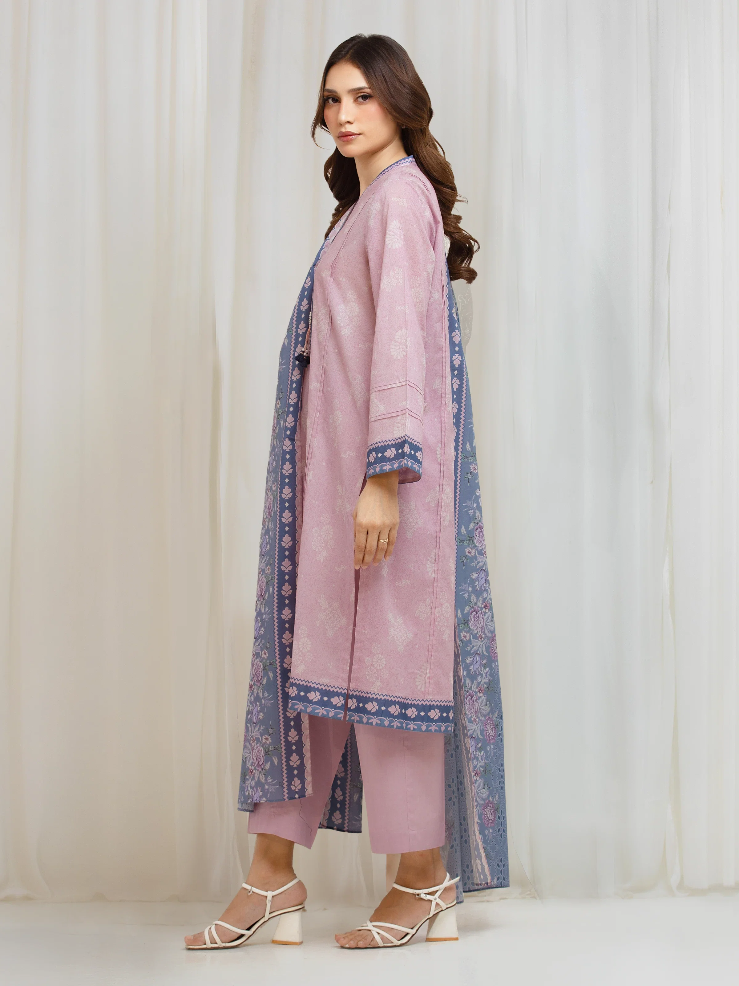 Unstitched Printed Lawn Suit - EWU6A1-36621-3P - Image 5