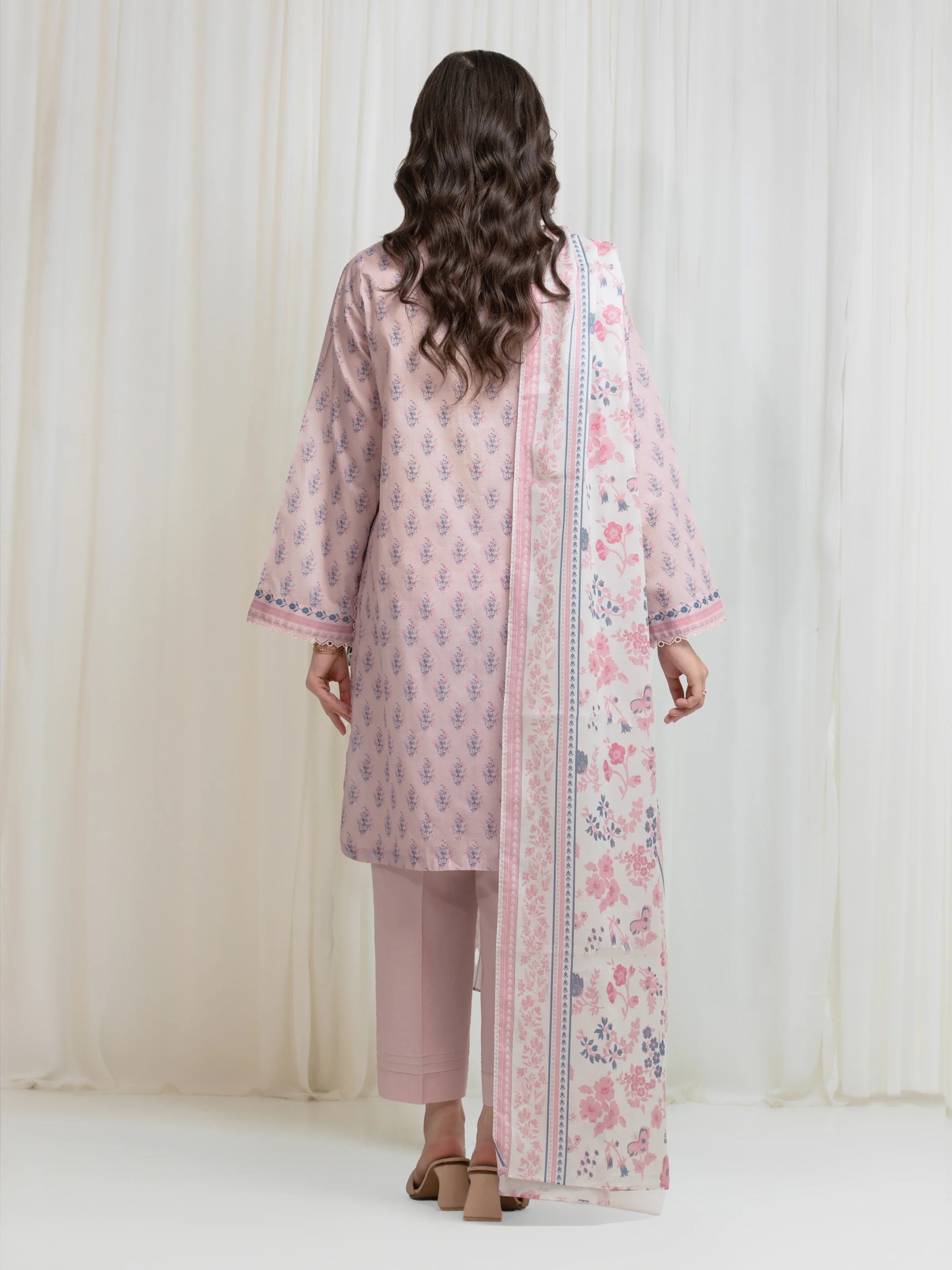 Unstitched Printed Lawn Suit - EWU6A1-36636-3P - Image 6