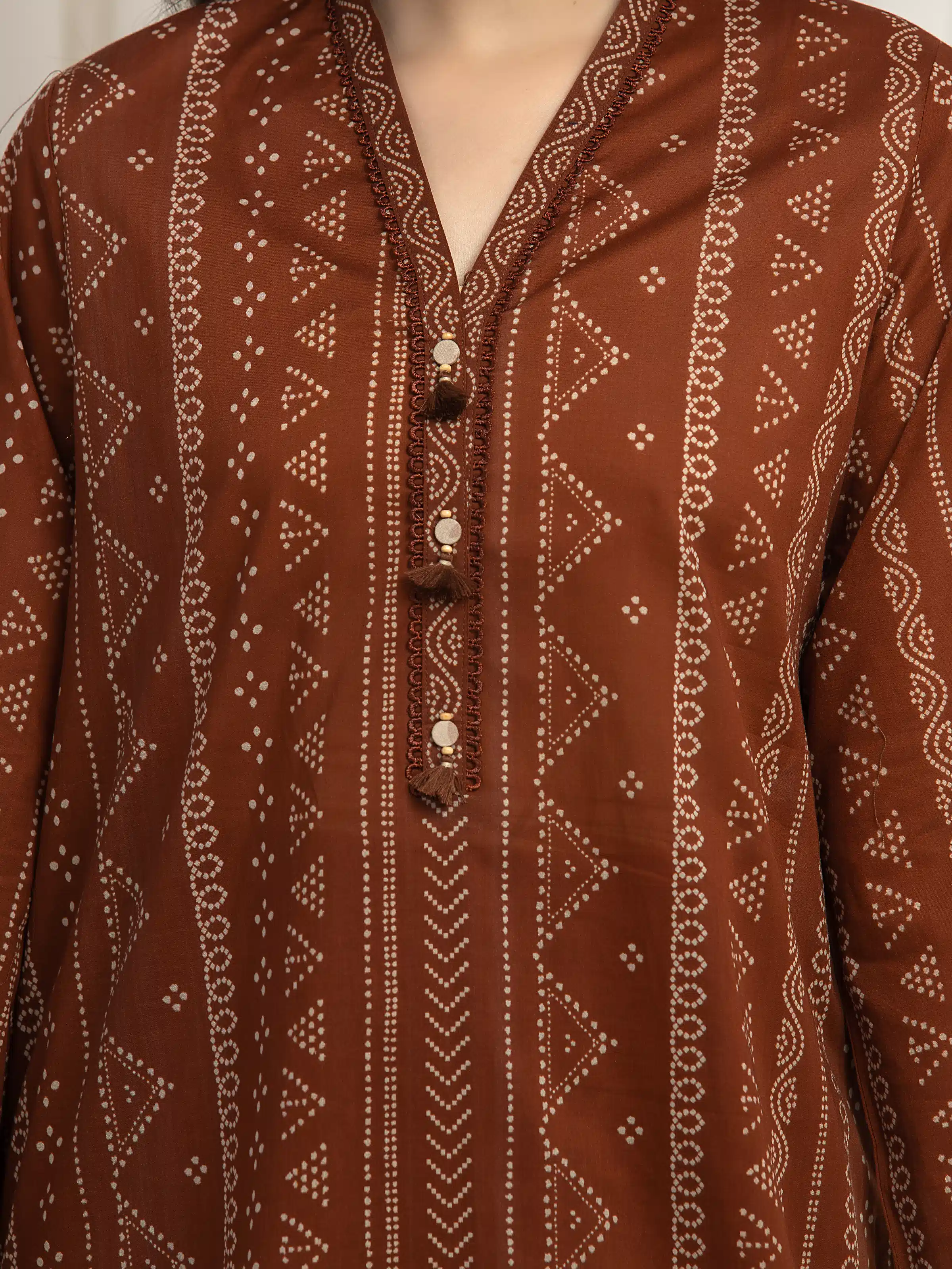 Unstitched Printed Lawn Suit - EWU6A1-36639-3P - Image 4