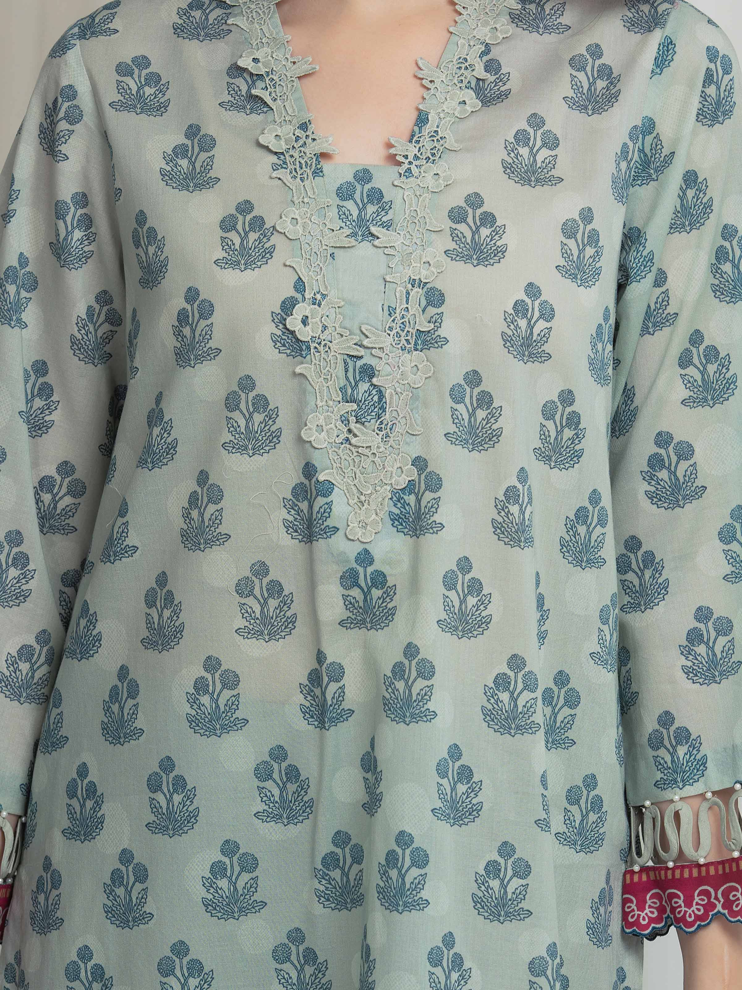 Unstitched Printed Lawn Suit - EWU6A1-36640-3P - Image 3
