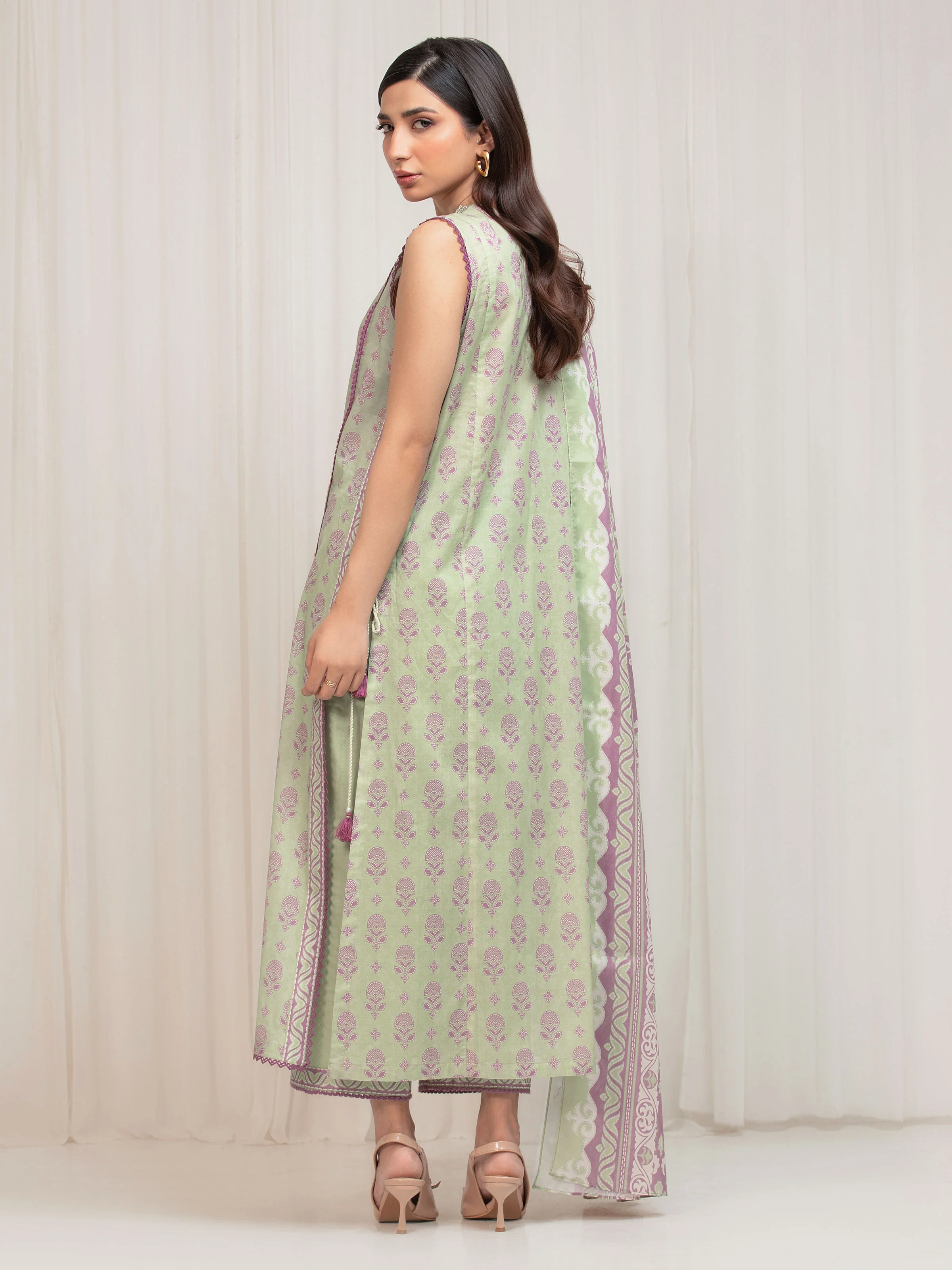 Unstitched Printed Lawn Suit - EWU6A1-36656-3P - Image 4