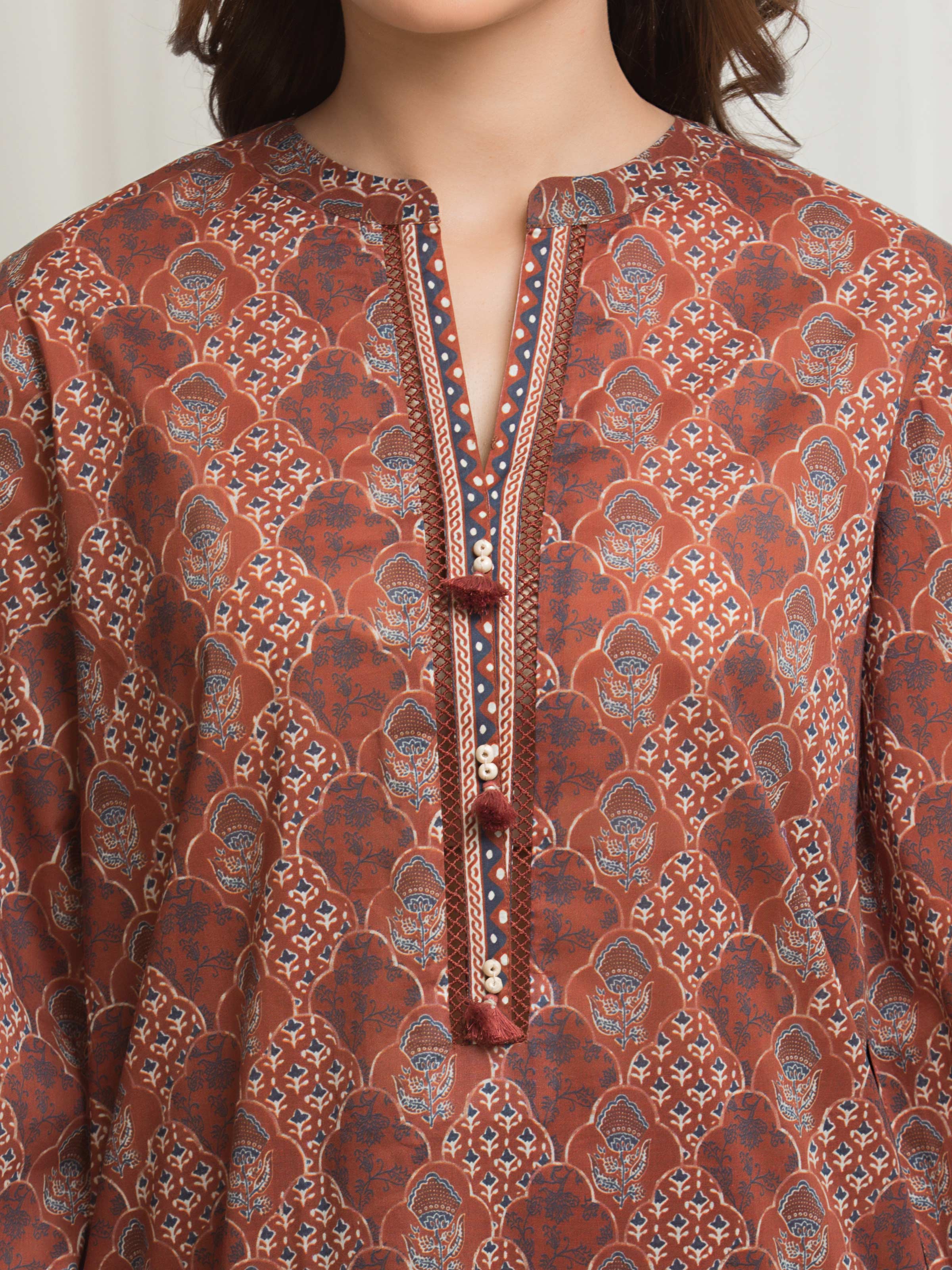 Unstitched Printed Lawn Suit - EWU6A1-36659-3P - Image 3