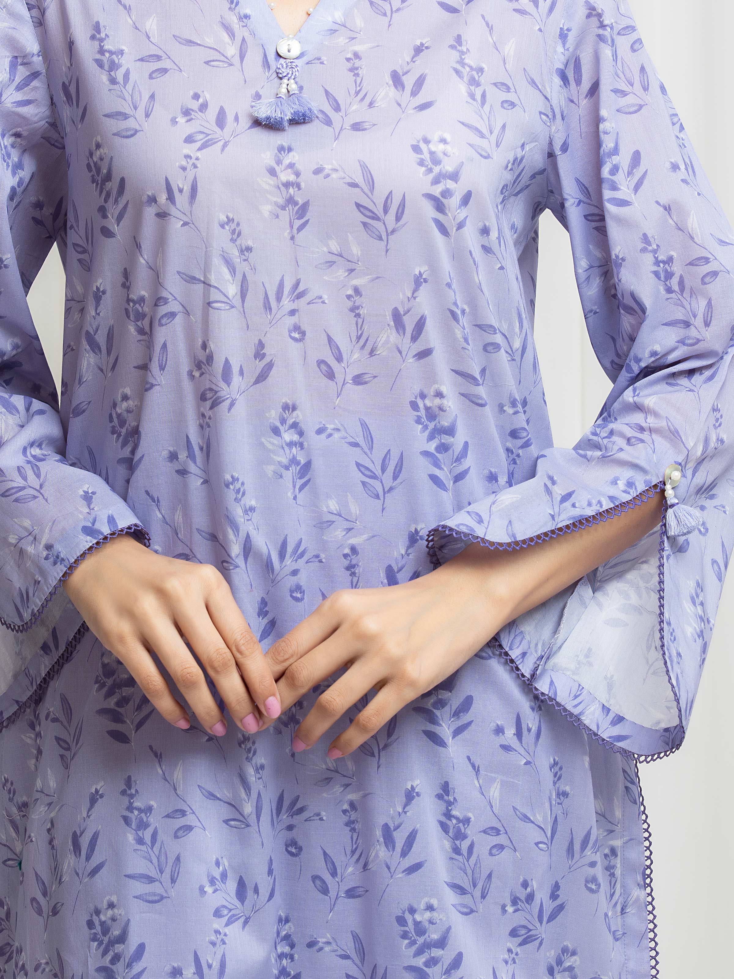 Unstitched Printed Lawn Suit - EWU6A1-36664-3P - Image 4