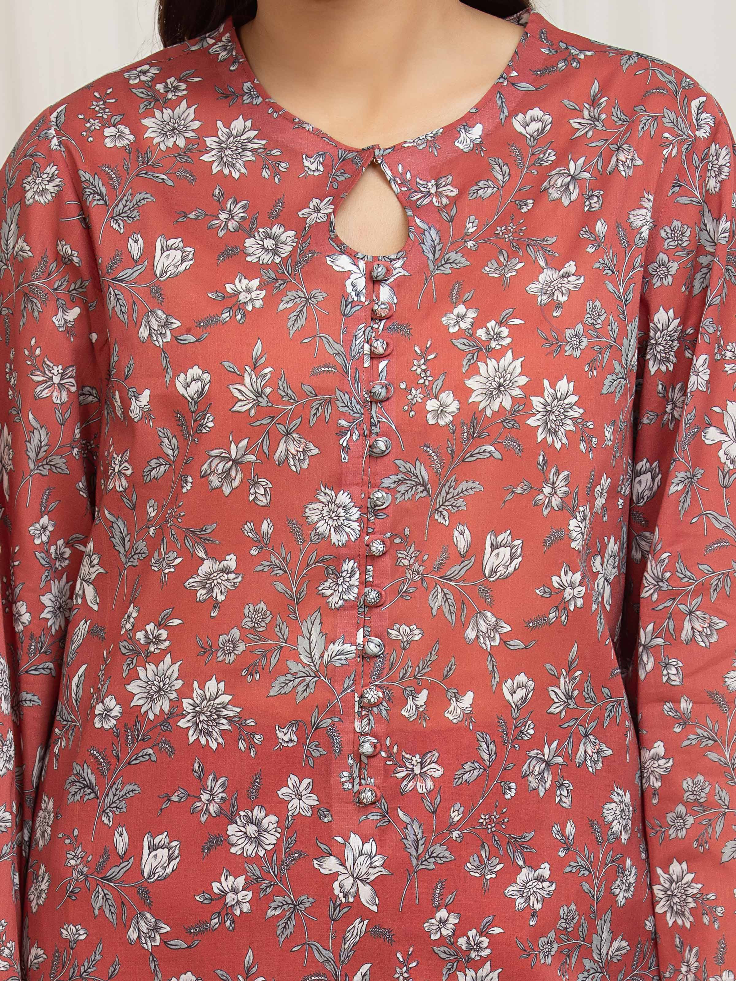 Unstitched Printed Lawn Suit - EWU6A1-36665-3P - Image 4